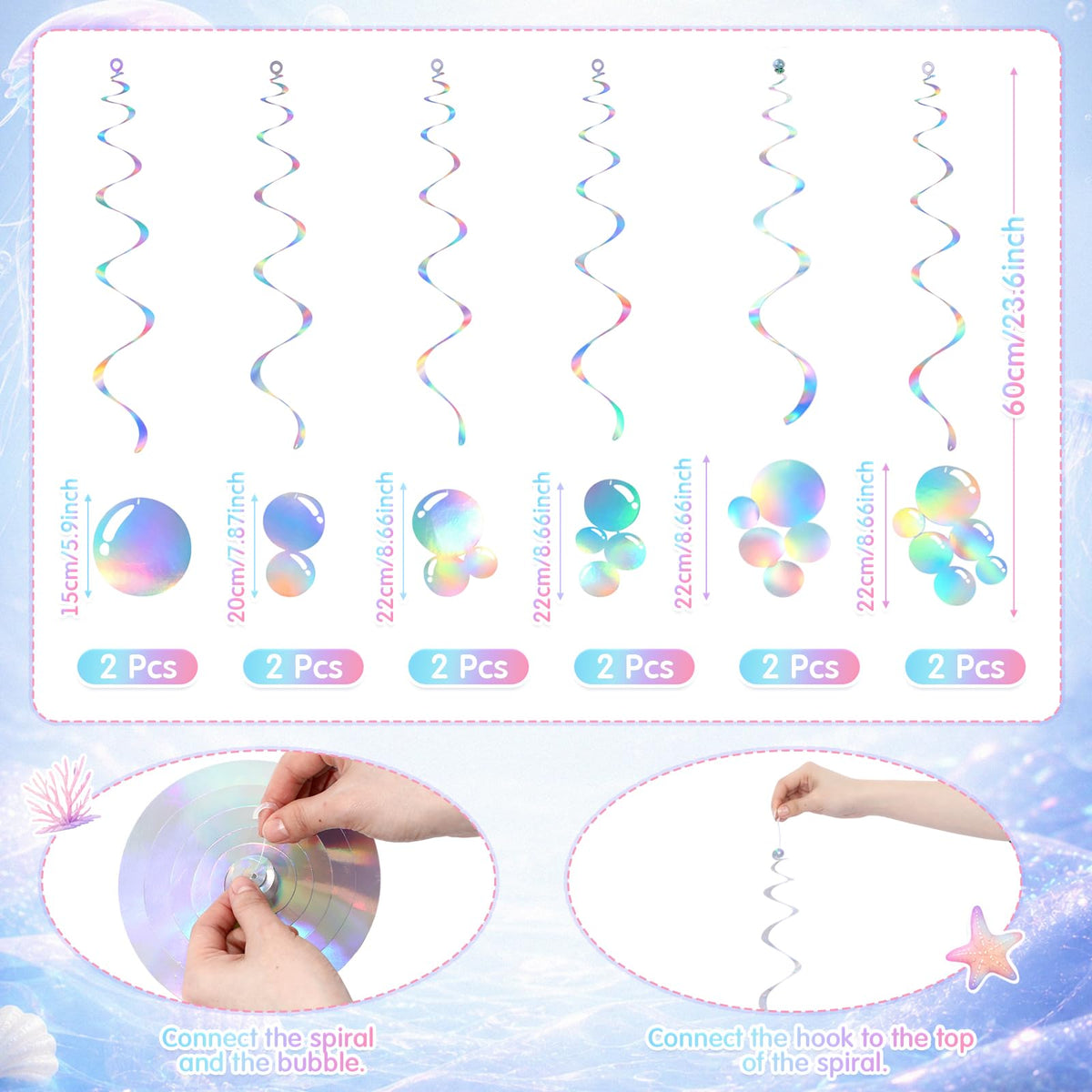 Soulchen 20 Pcs Jellyfish Lantern with Curtain Bubble - Soulchen Official Imagery - 3
