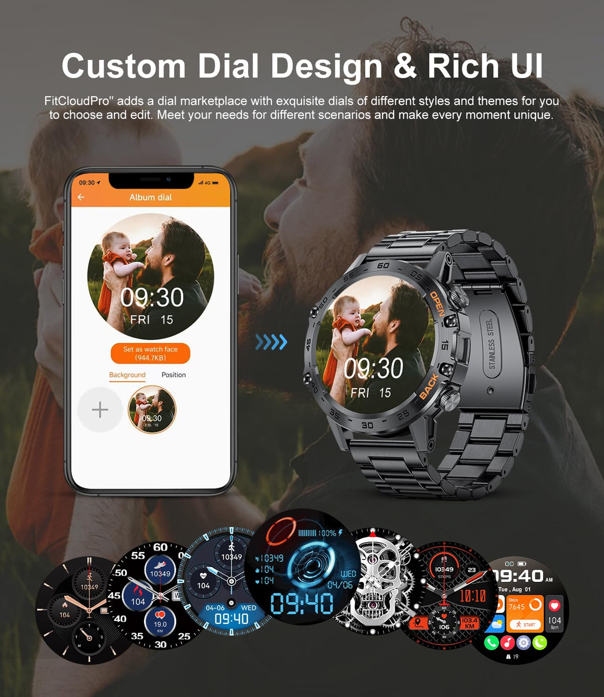 SUNKTA Military Smart Watch for Men 100 Sports Modes 5ATM - SUNKTA Official Imagery - 7