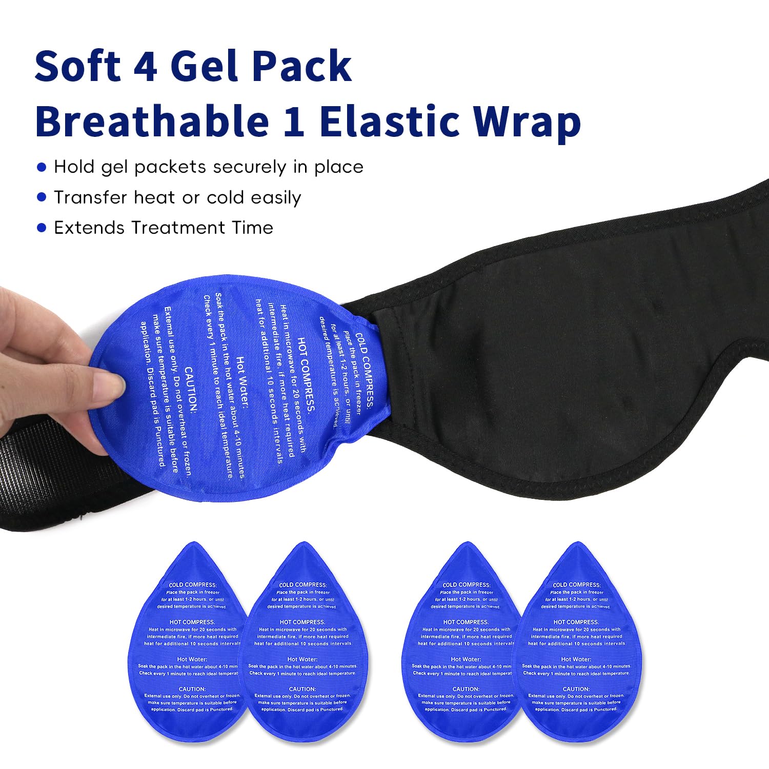 CONBELLA Wisdom Teeth Ice Pack Wrap used for hot and cold therapy, featuring a therapeutic thermal compress for dental pain relief.