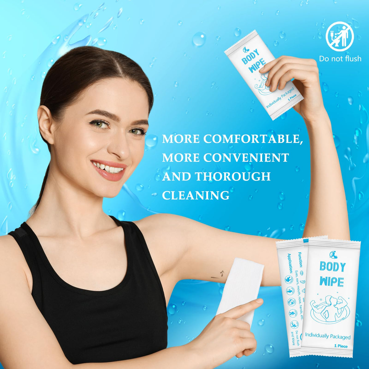 200 Pcs Acidified Travel Deodorant Wipes for Women Men - Timgle Official Imagery - 8