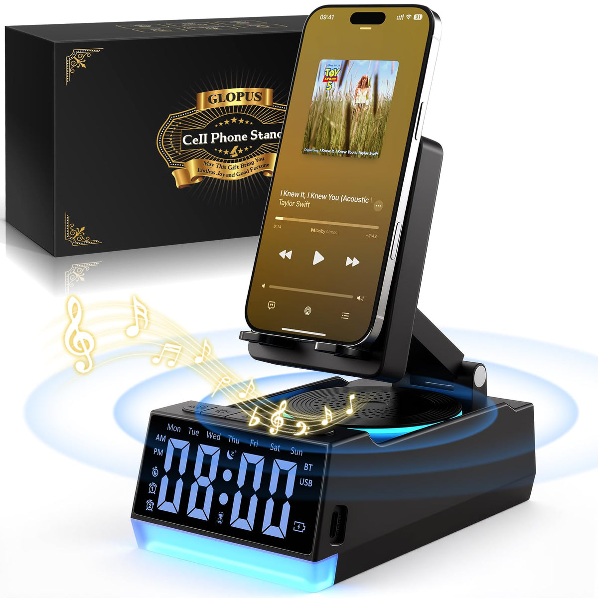 Wireless Induction Speaker with Phone Stand Birthday Gifts - GLOPUS Official Imagery - 1