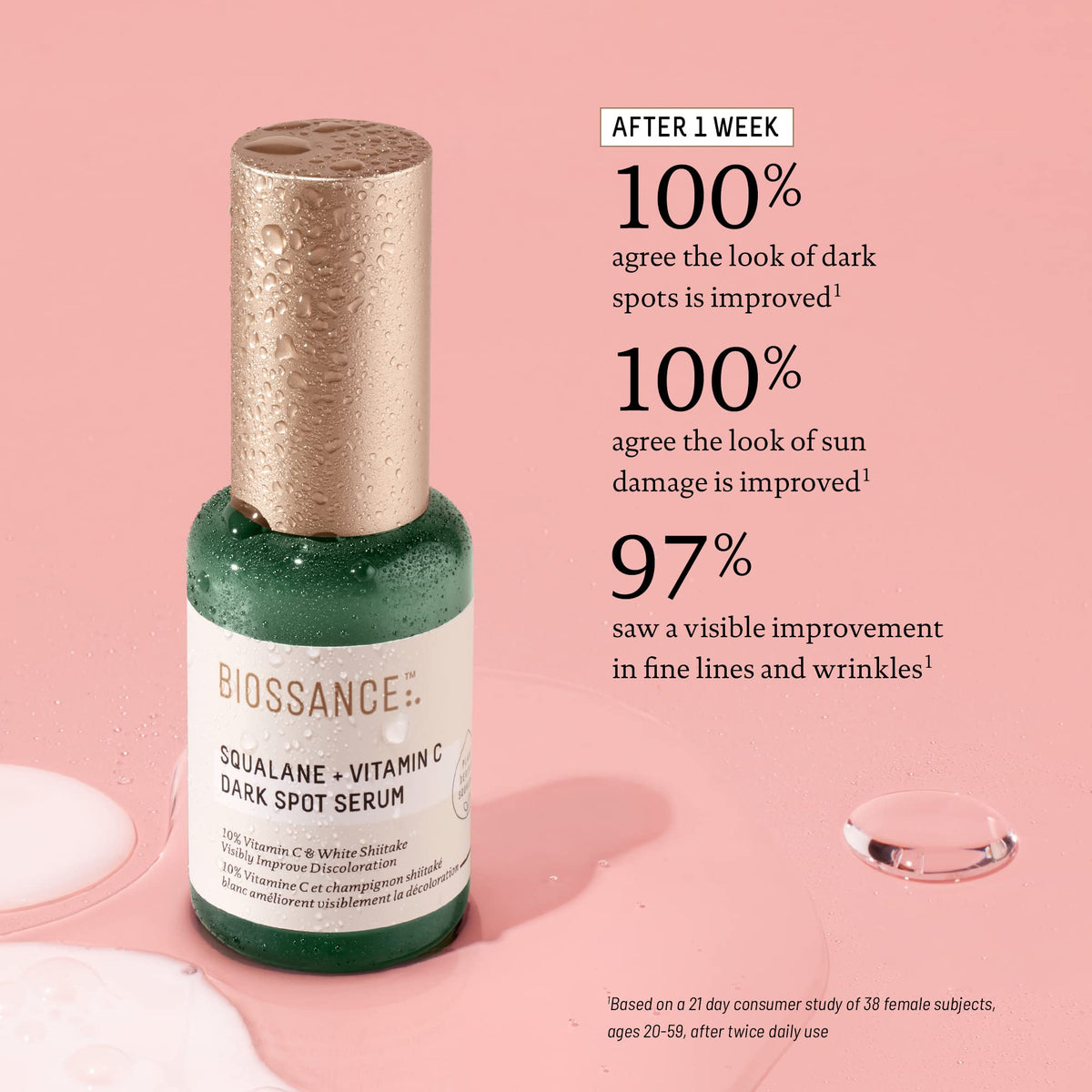 Biossance Squalane Vitamin C Dark Spot Face Serum 10 Vitamin - Premium Selection Official Imagery - 5
