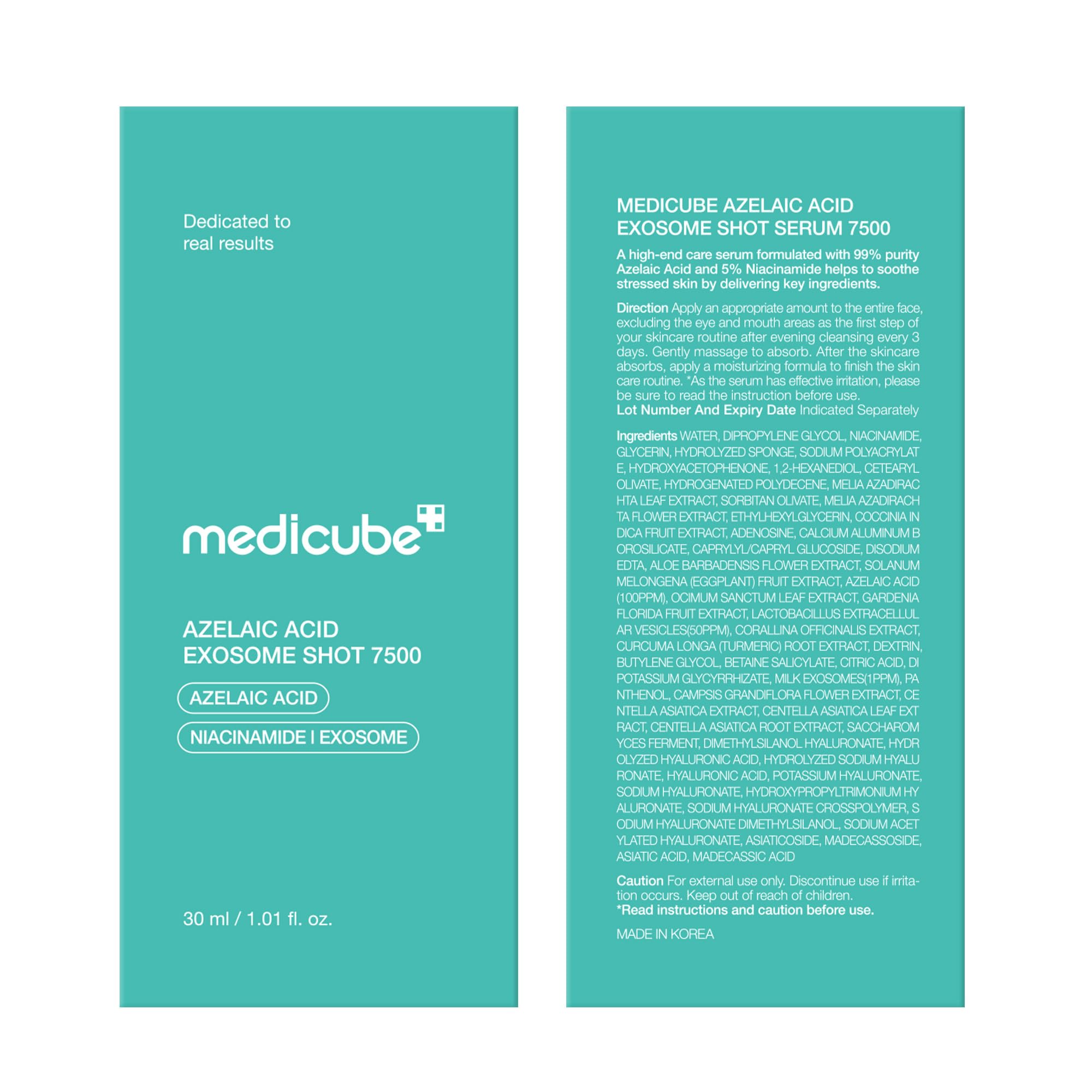 medicube Exosome Shot Azelaic Acid 7,500 PPM Spicule Facial Serum - medicube
