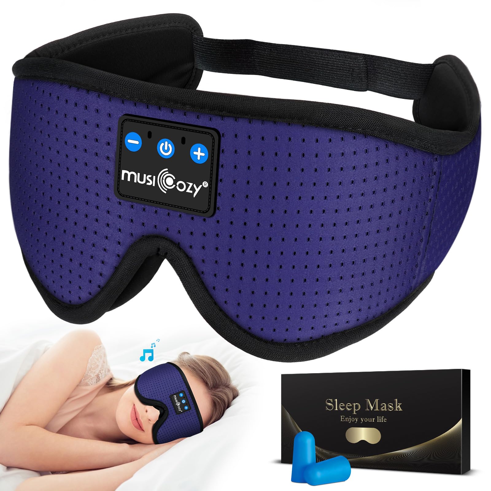 MUSICOZY 3D Sleep Headphones Bluetooth 5.4 Breathable Sleep Eye M - MUSICOZY Official Product View 1