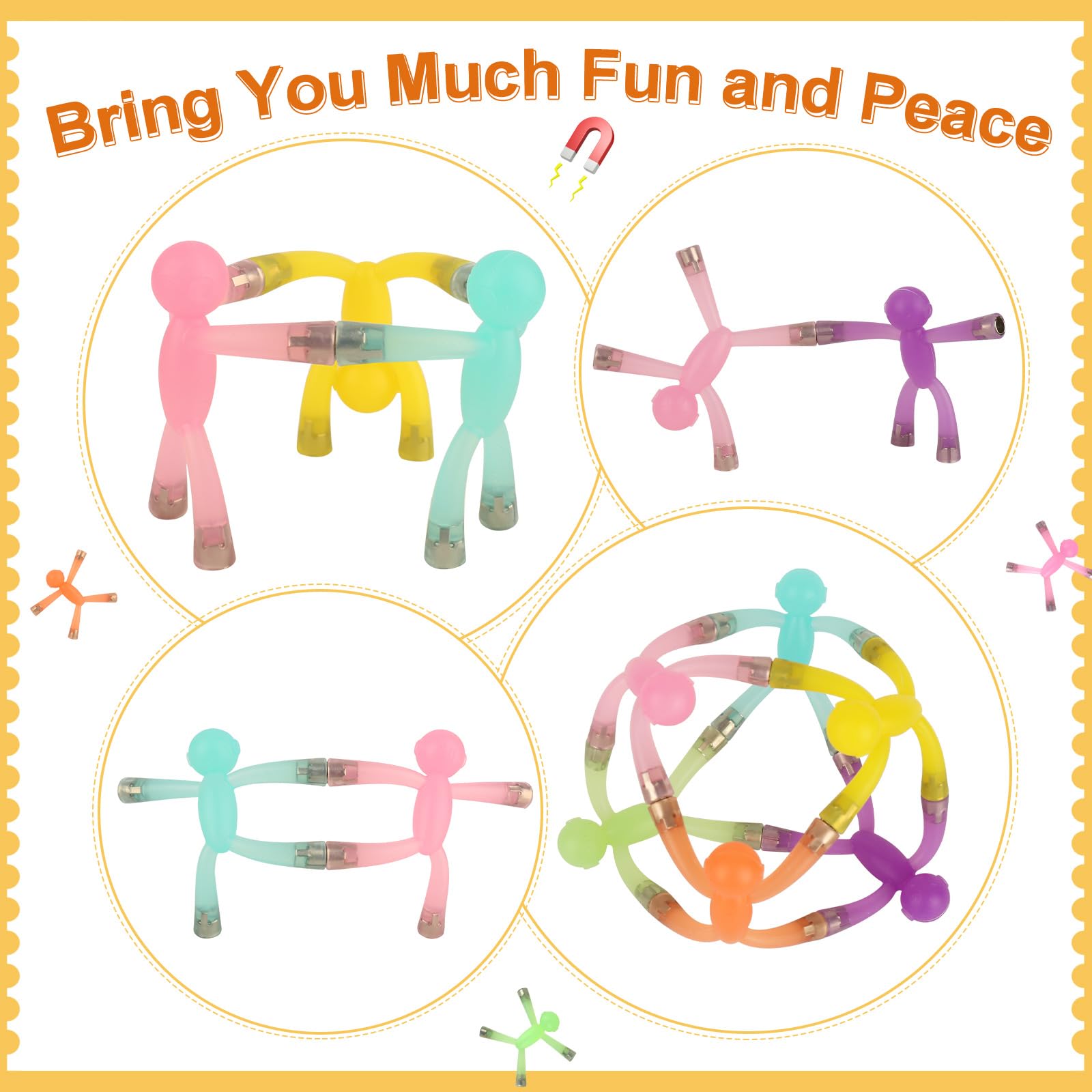 laleay Magnetic Men Fidget Toys, People Figures for Kids Adults G by laleay - Angle View 7