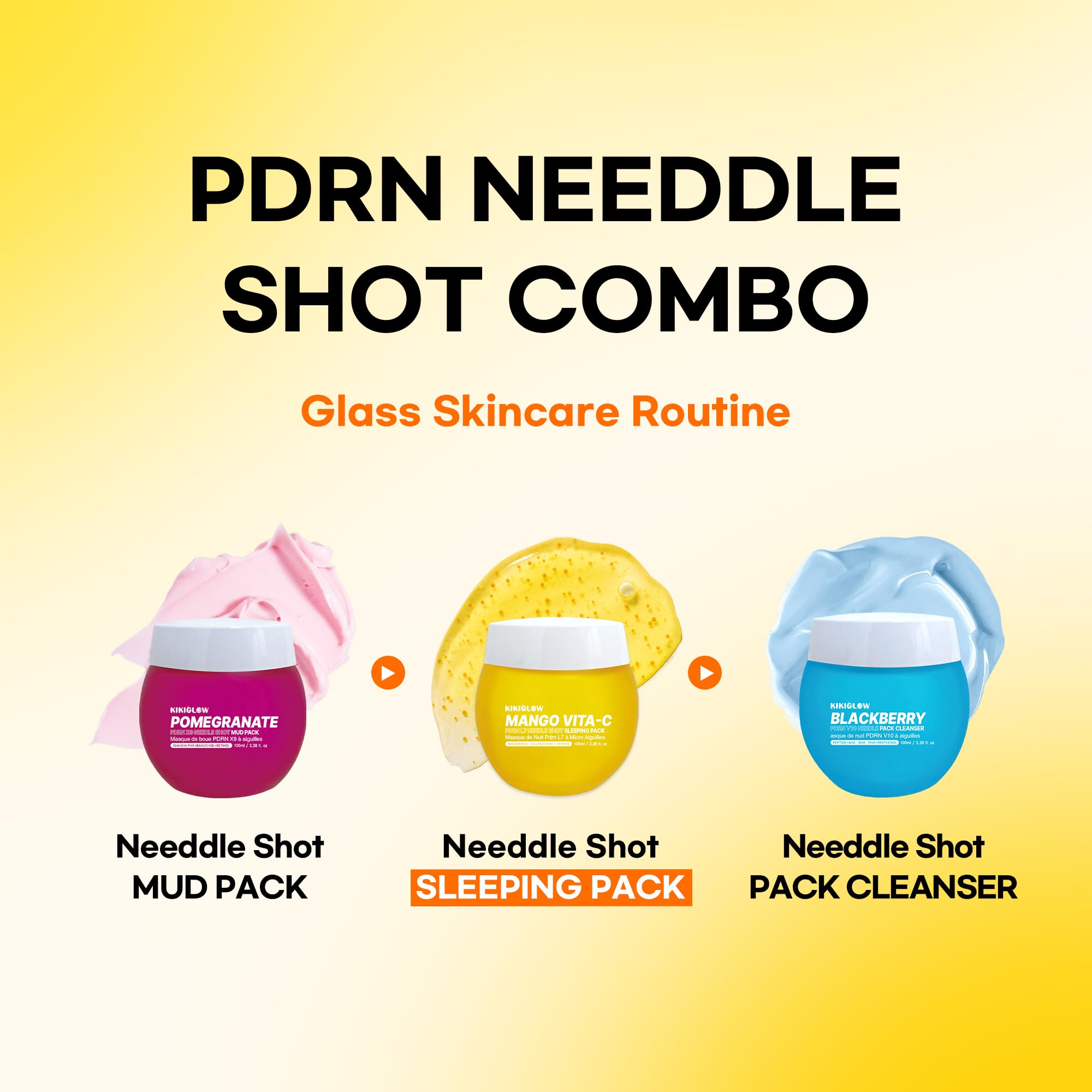 Mango Vita-C PDRN L7 Needle Shot Sleeping Pack 50ml(3.38 fl oz)– - KIKIGLOW