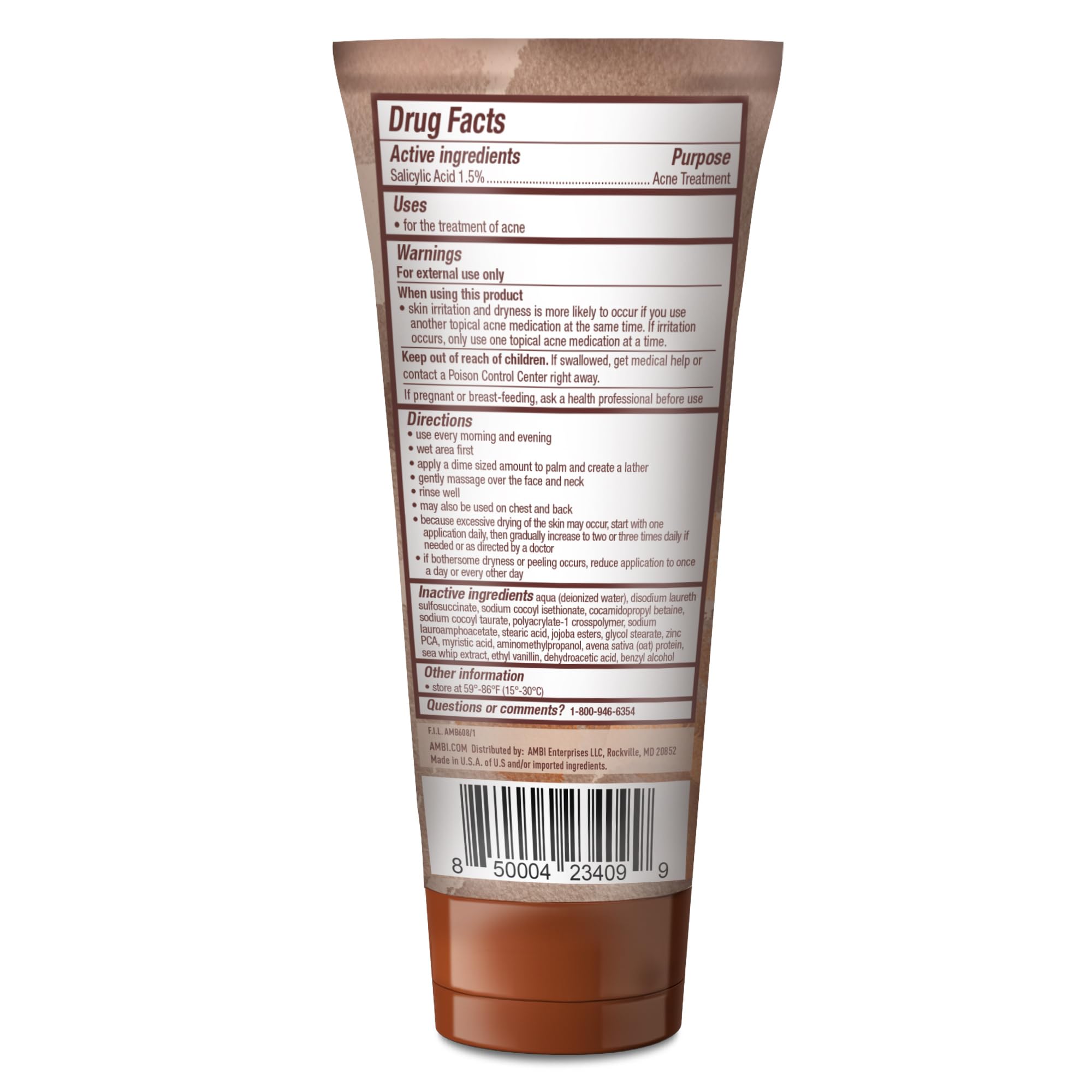Ambi Even &amp; Clear Gentle Exfoliating Wash with Oat and Sea - Ambi