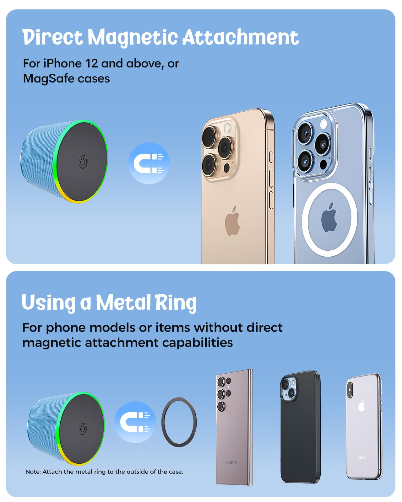 dbsono Small Portable Bluetooth Speaker Birthday Gifts Magnetic Phone - View 9