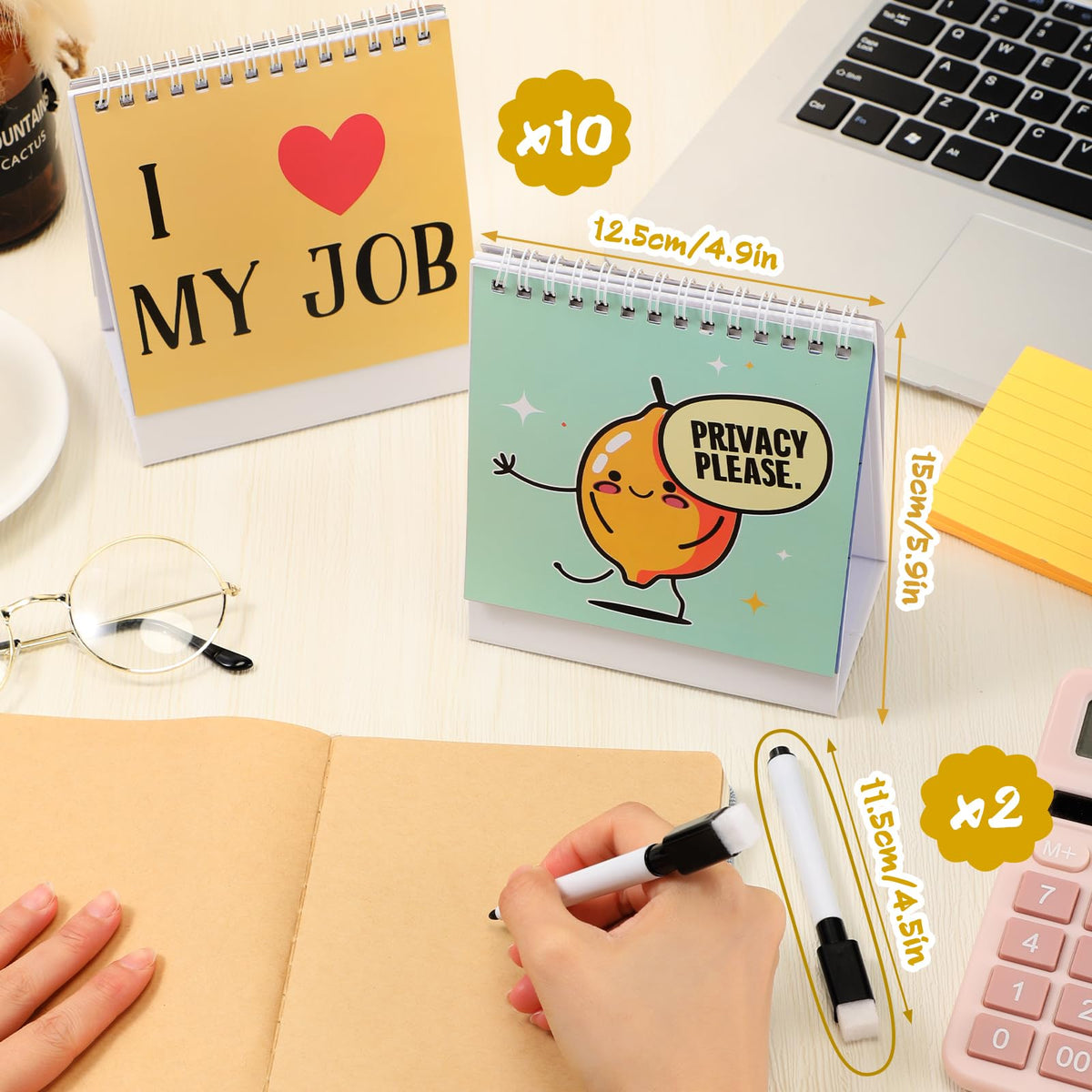 ReliThick 10 Pieces Funny Desk Signs 30 Messages Flip Over - ReliThick Official Imagery - 4