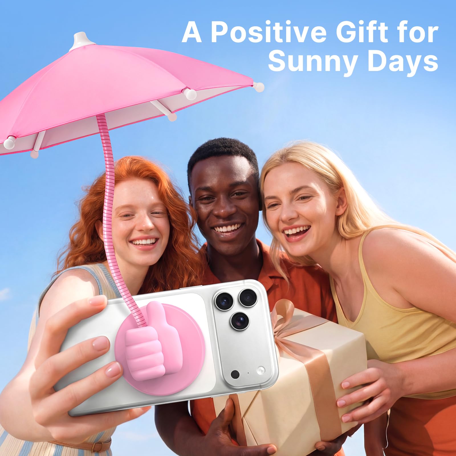 CALDEVER Phone Umbrella for Sun Shade Magnetic Anti-Glare Umbrella for - View 4