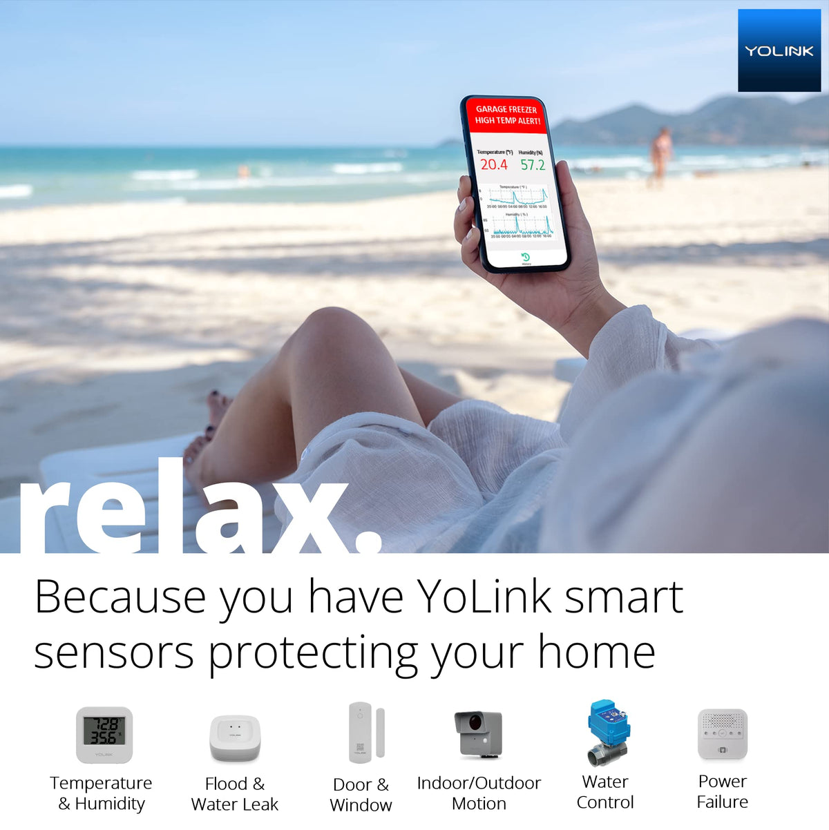 YoLink Indoor Temperature and Humidity Sensor Kit 2 Pack - YoLink Official Imagery - 4