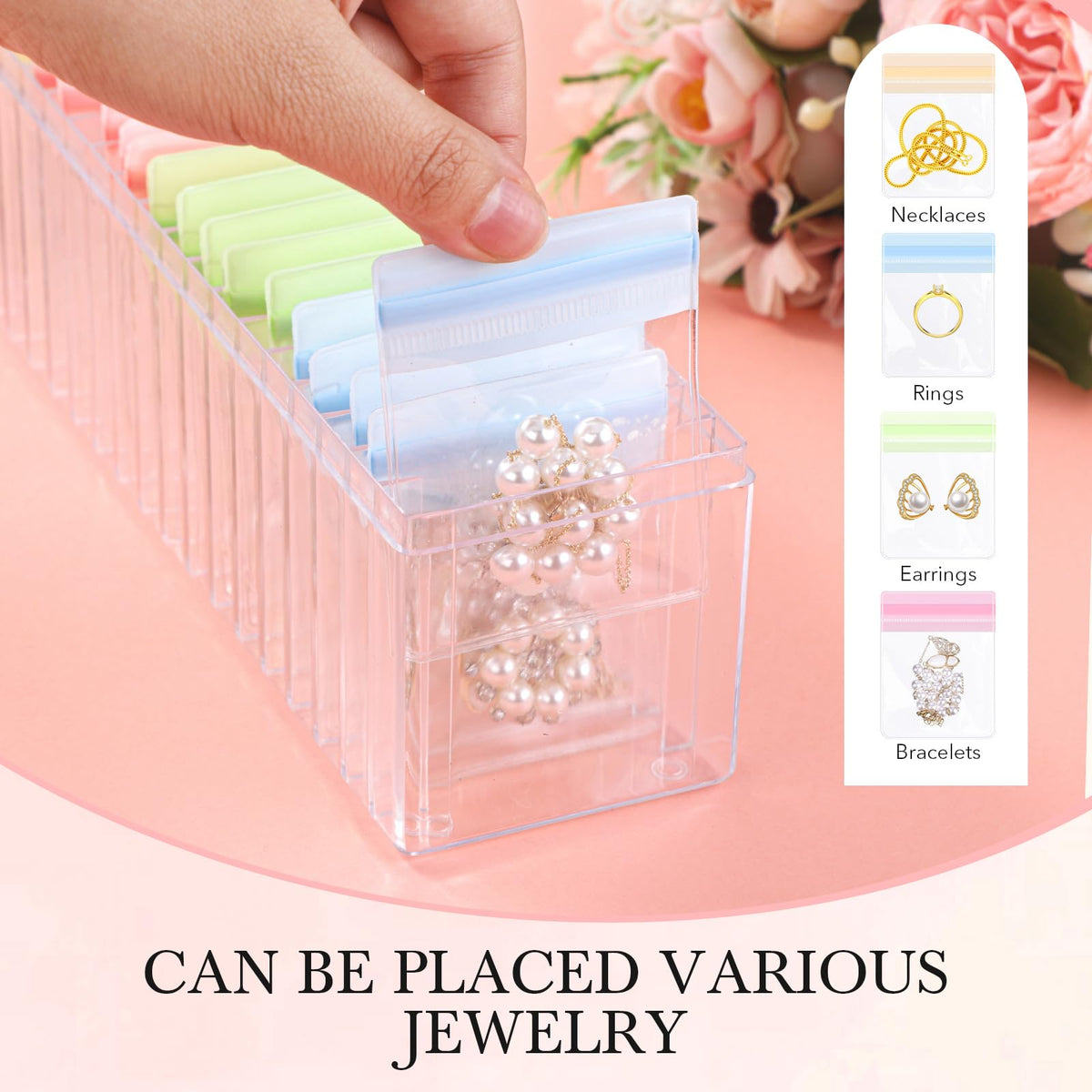 Kenning 42 Pcs Acrylic Jewelry Case Organizer Clear Jewelry - Kenning Official Imagery - 6