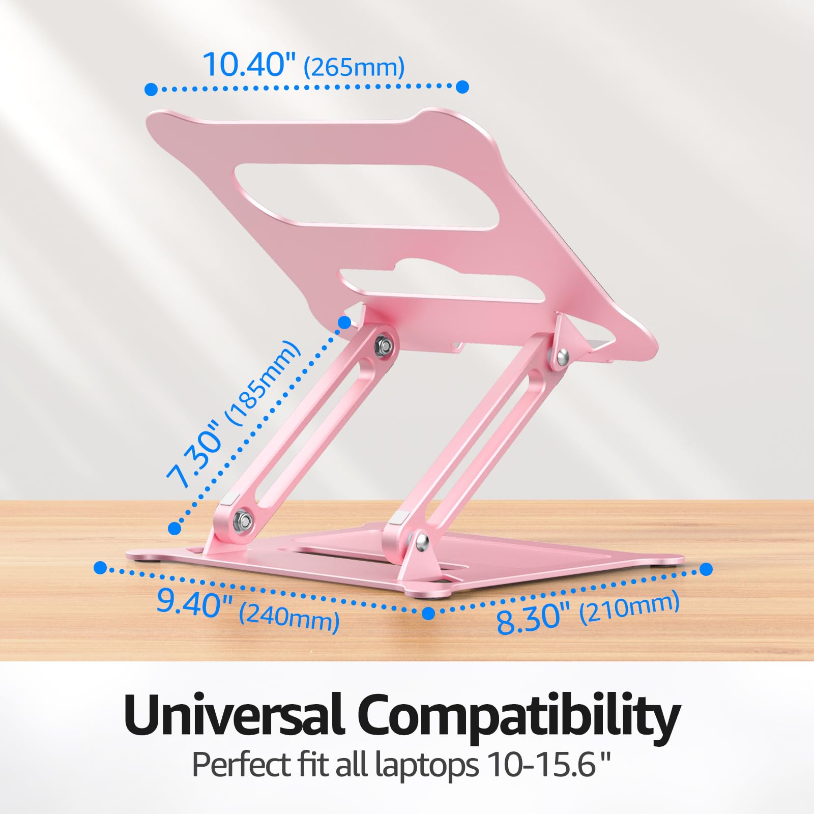 Urmust Adjustable Laptop Stand – Ergonomic Riser, Pink