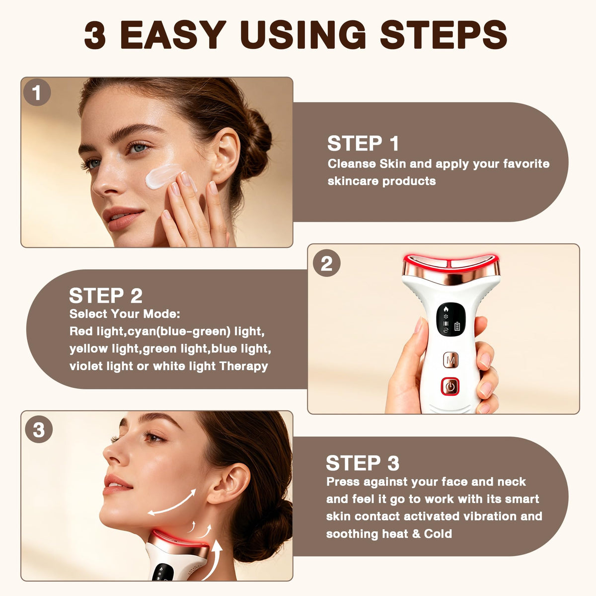 Facial Massager for Face Neck 7 in 1 Gua Sha Beauty Wand - QuestGuts Official Imagery - 7