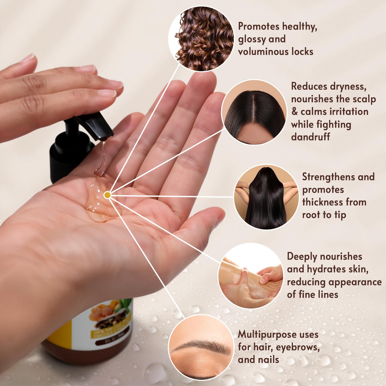 VITAL AFFAIR Organic Castor Oil with Frankincense Oil Glass Bottle For Face & Hair - VITAL AFFAIR Official Product View 6