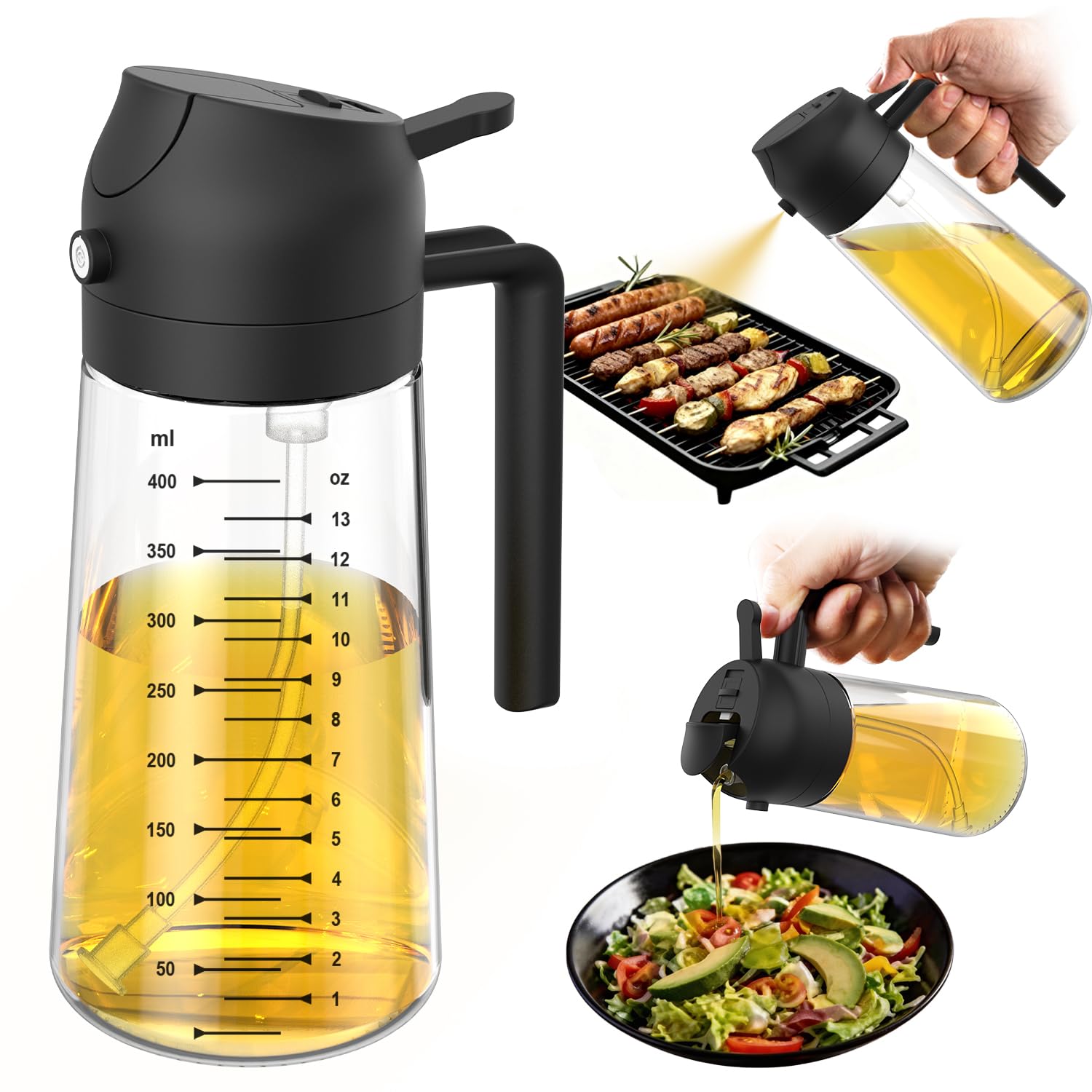 TrendPlain 16oz/470ml Glass Olive Oil Sprayer for Cooking – 2 in by TrendPlain - Angle View 1