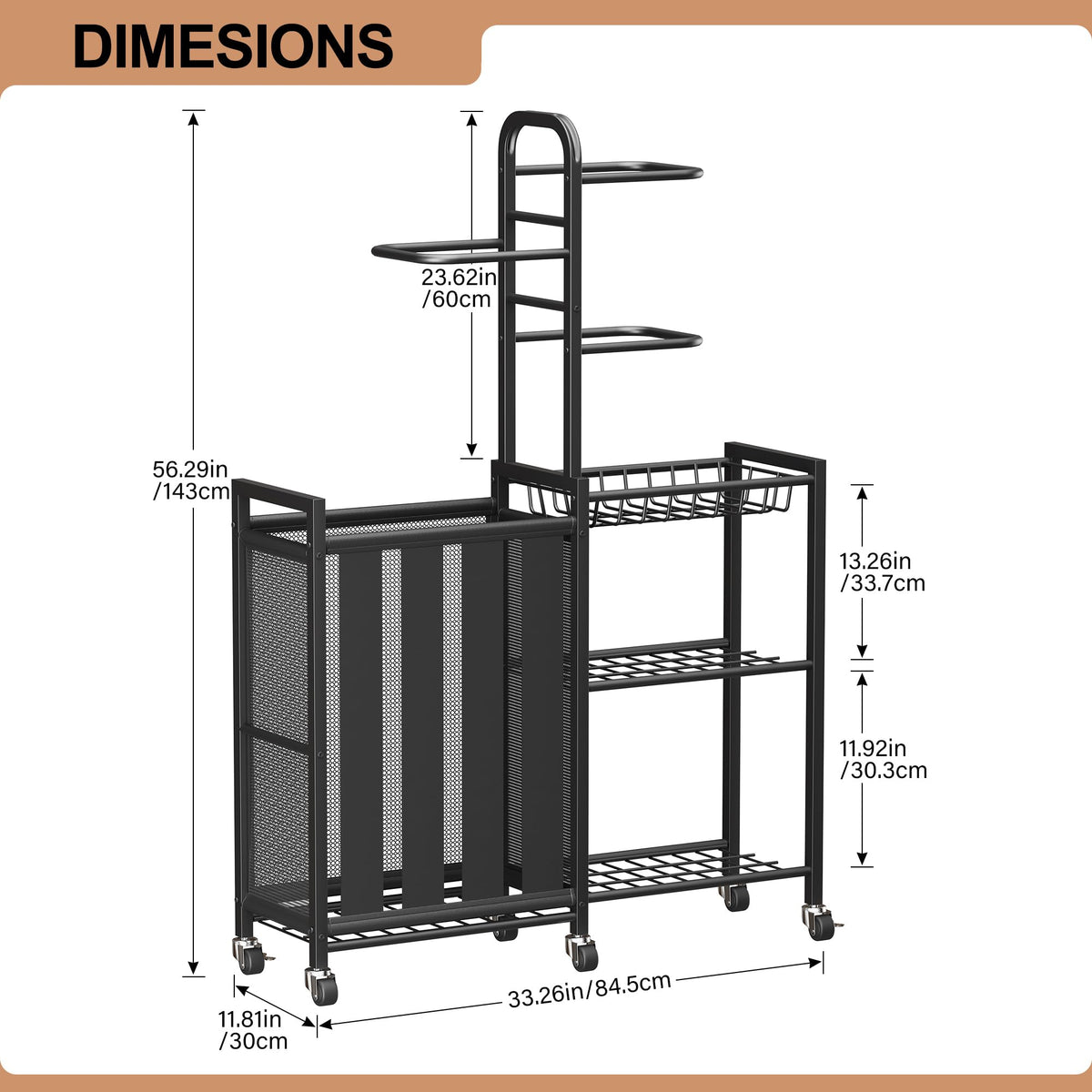 Homeiju Ball Storage Garage Sports Equipment Organizer Metal - Homeiju Official Imagery - 4