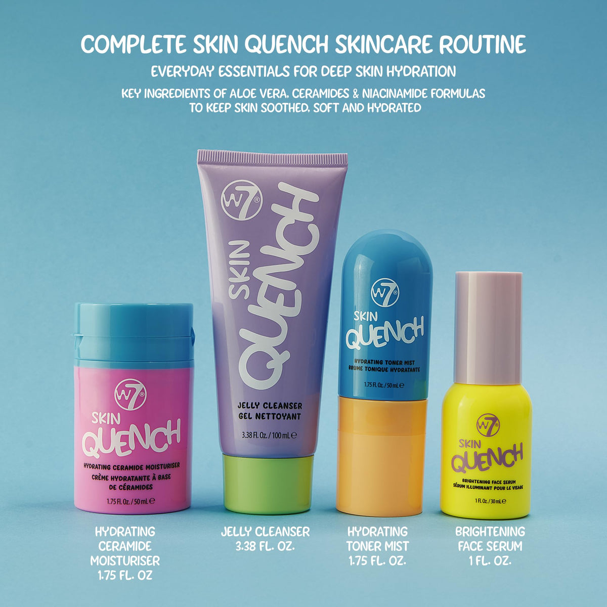 W7 Skin Quench Full Size Skincare Set - W7 Official Imagery - 3