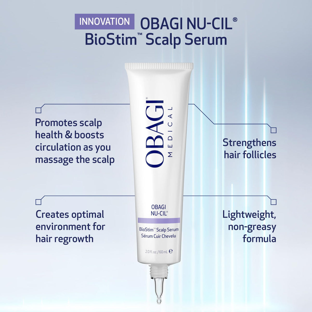 Obagi Nu Cil BioStim Hair Scalp Serum with Biotin - Elefair Store Official Product Imagery - 3