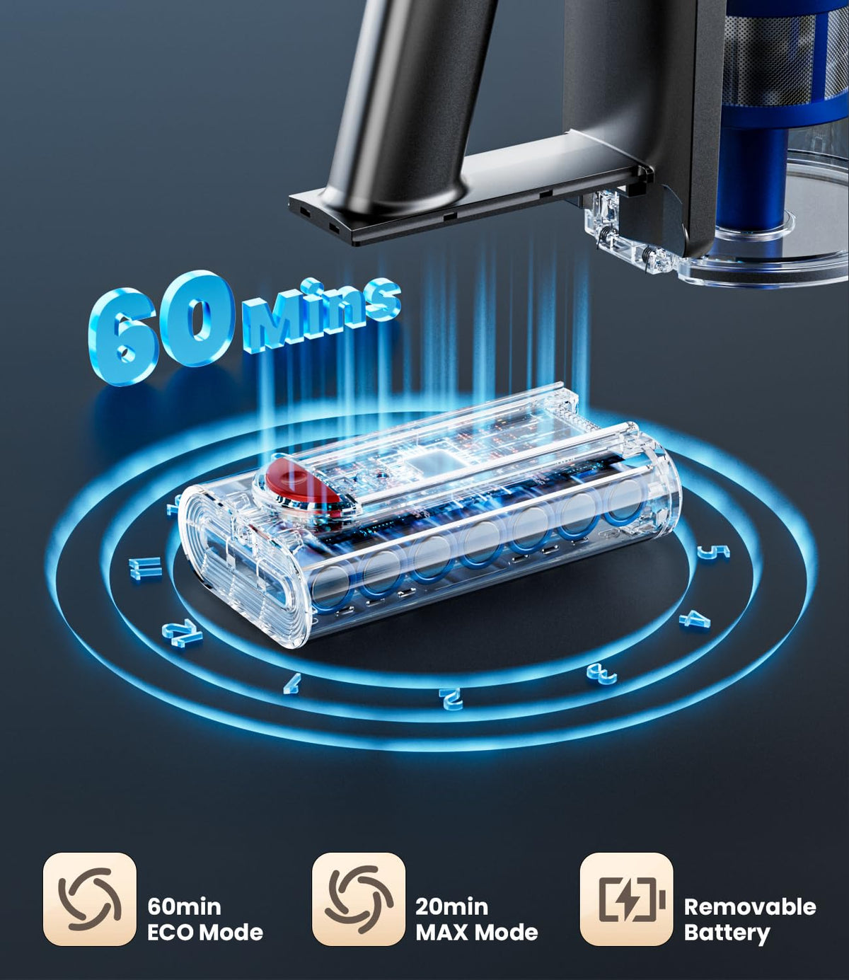 KARDV Cordless Vacuum Cleaner 500W 40Kpa Vacuum Cleaners for - KARDV Official Imagery - 5