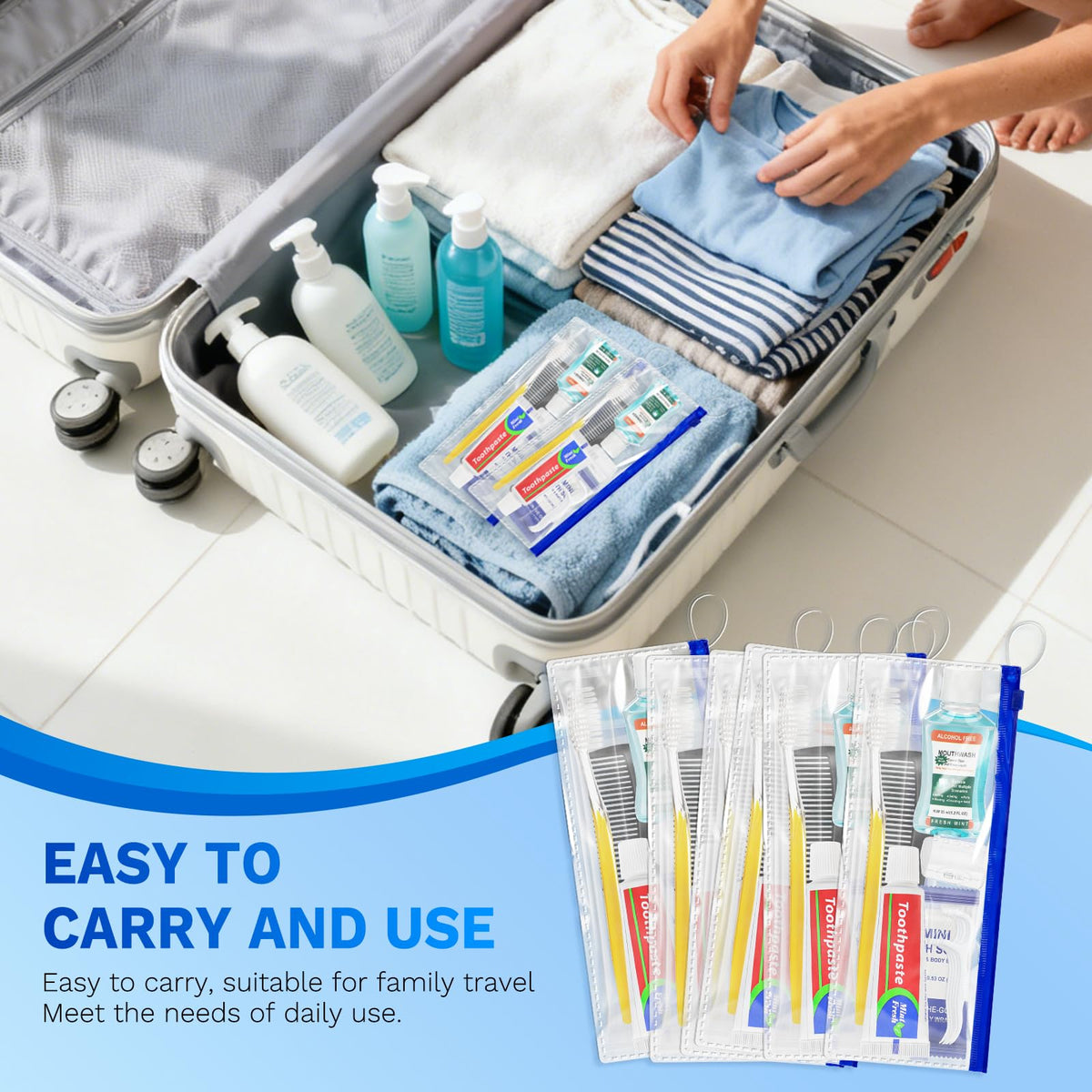 Personal Hygiene Kit Bulk 50 Pack Yellow Basic Travel - Xuezoioy Official Imagery - 6