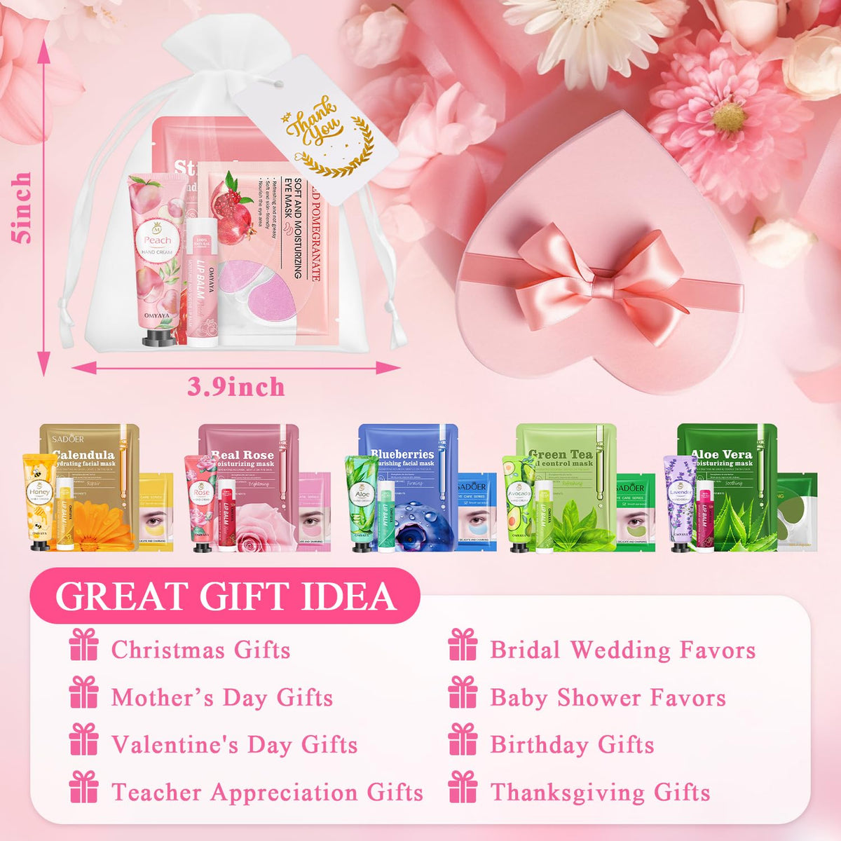 72 Pcs Bulk Gifts For Women Bulk Facial Mask Lip Balms Hand - LFENYIGI Official Imagery - 7