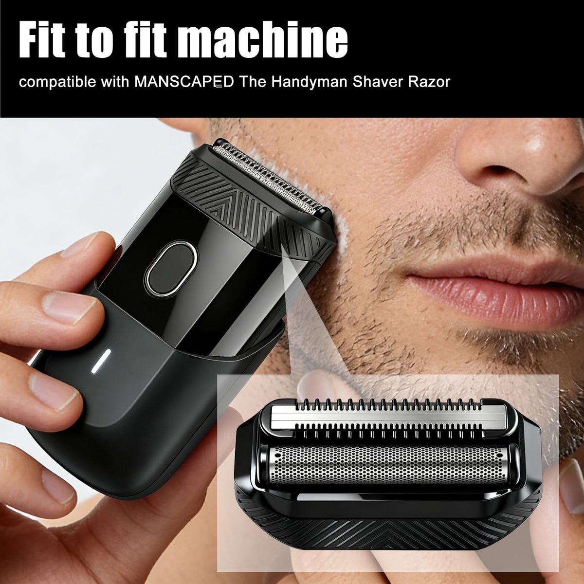 Head Shavers for MANSCAPED The Handyman Compact Face Shaver - Velurie Official Imagery - 4
