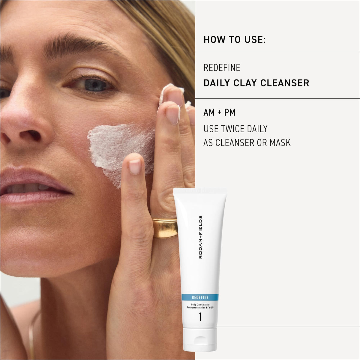 Rodan Fields Redefine Daily Face Clay Cleanser - Elefair Store Official Product Imagery - 5