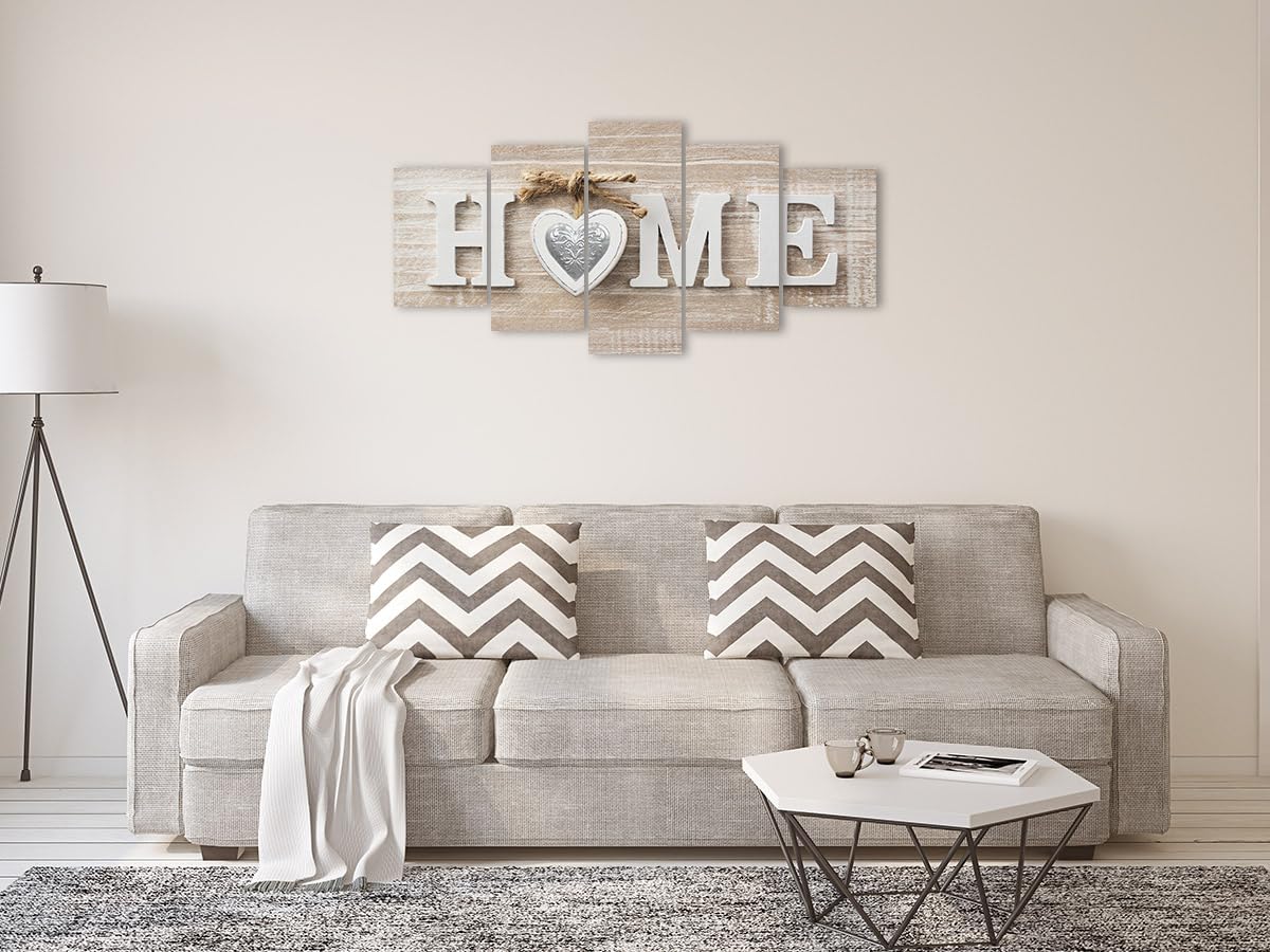 Biufo Home Sign Canvas Wall Art 5 Pieces Modern Farmhouse - Biufo Official Imagery - 4