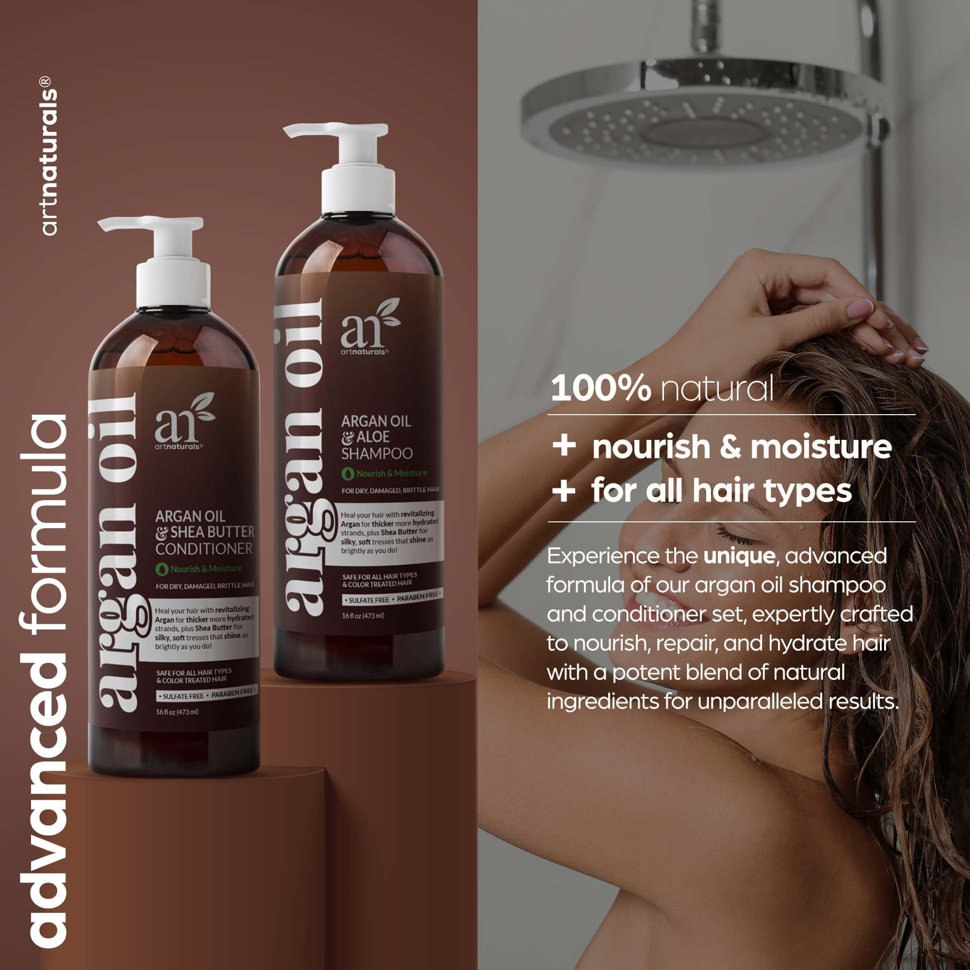 ArtNaturals Argan Oil Shampoo & Conditioner Set, 16 fl oz - Artnaturals Official Product View 3