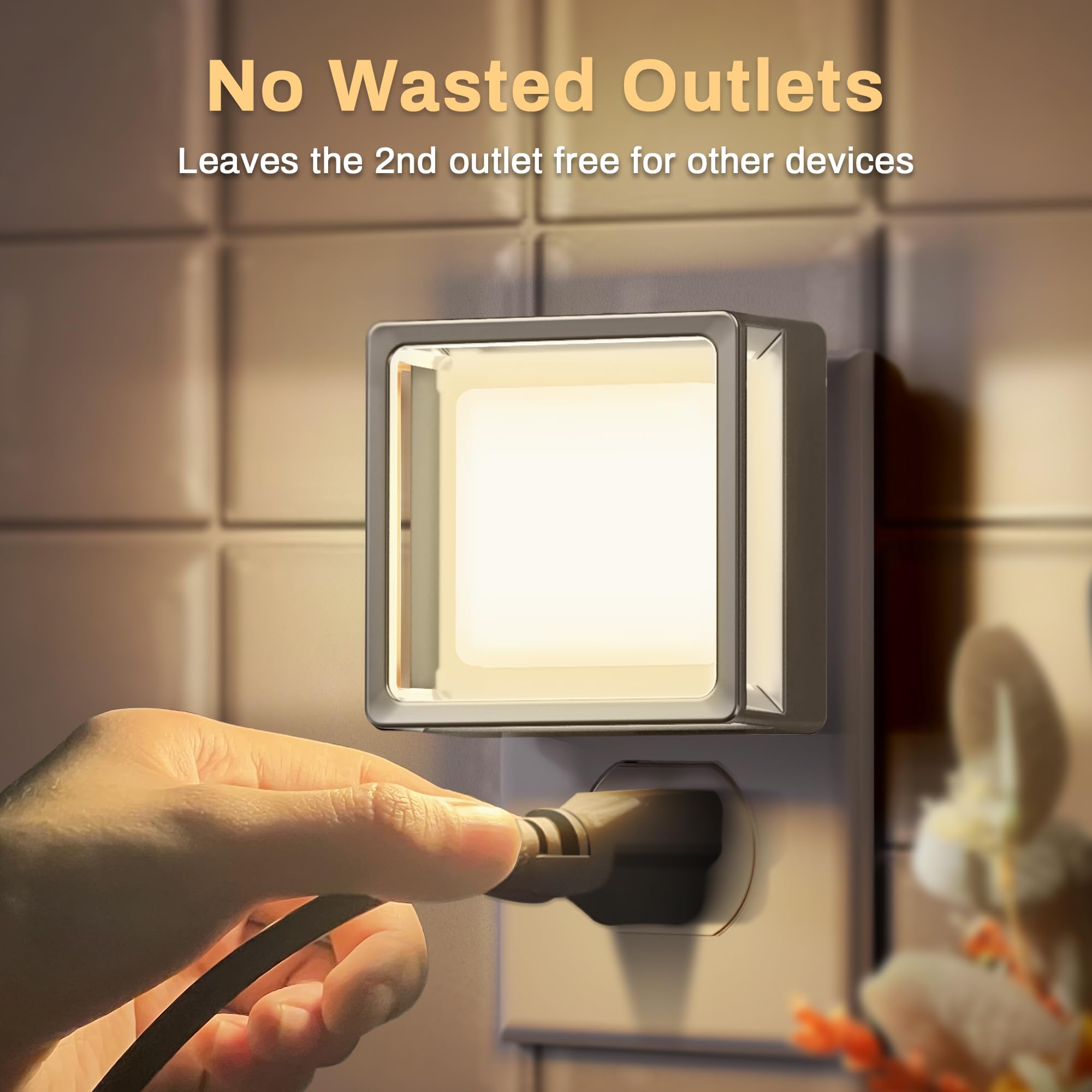 DORESshop Night Light,Night Lights Plug into Wall,2 Pack 3000K Nightlight - DORESshop Official Product View 3