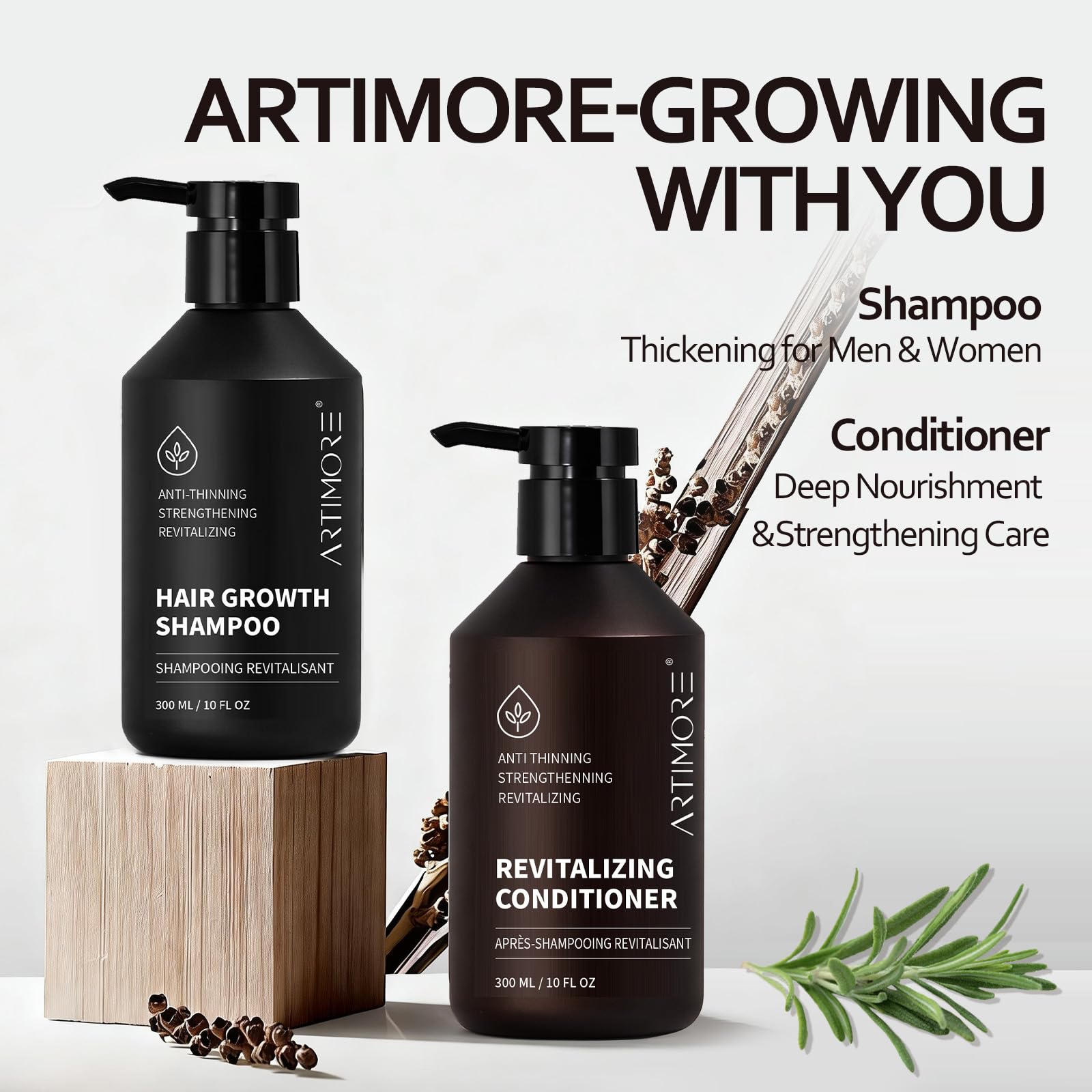 Hair Growth Shampoo and Conditioner Set for Women and Men - Artimore Official Imagery - 8