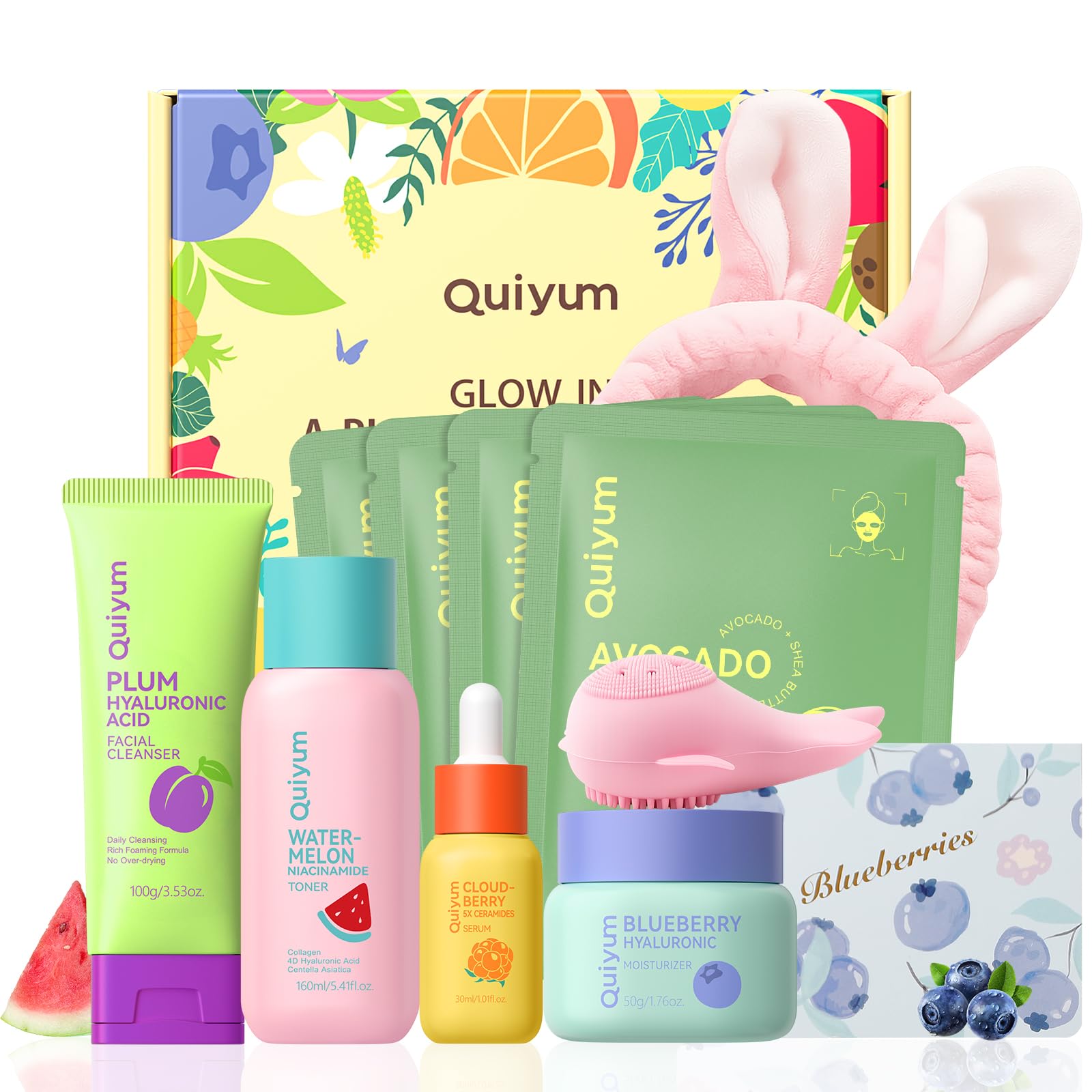 Daily Skincare Set for Young Women, 6-Piece Facial Care Routine - QUIYUM