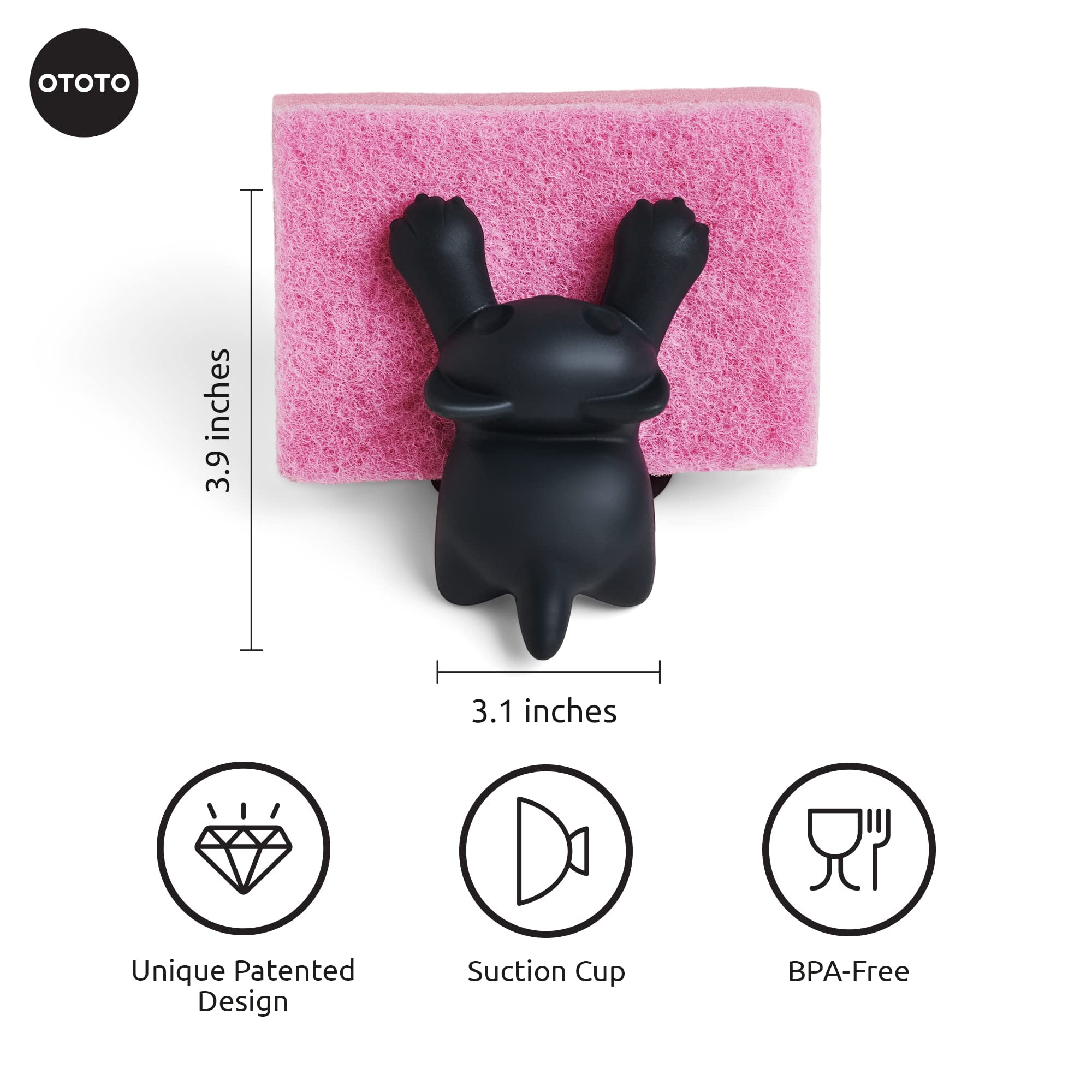 OTOTO Sponge Holder for Kitchen Sink - Comes With Dish Sponge - Dishwa - View 2