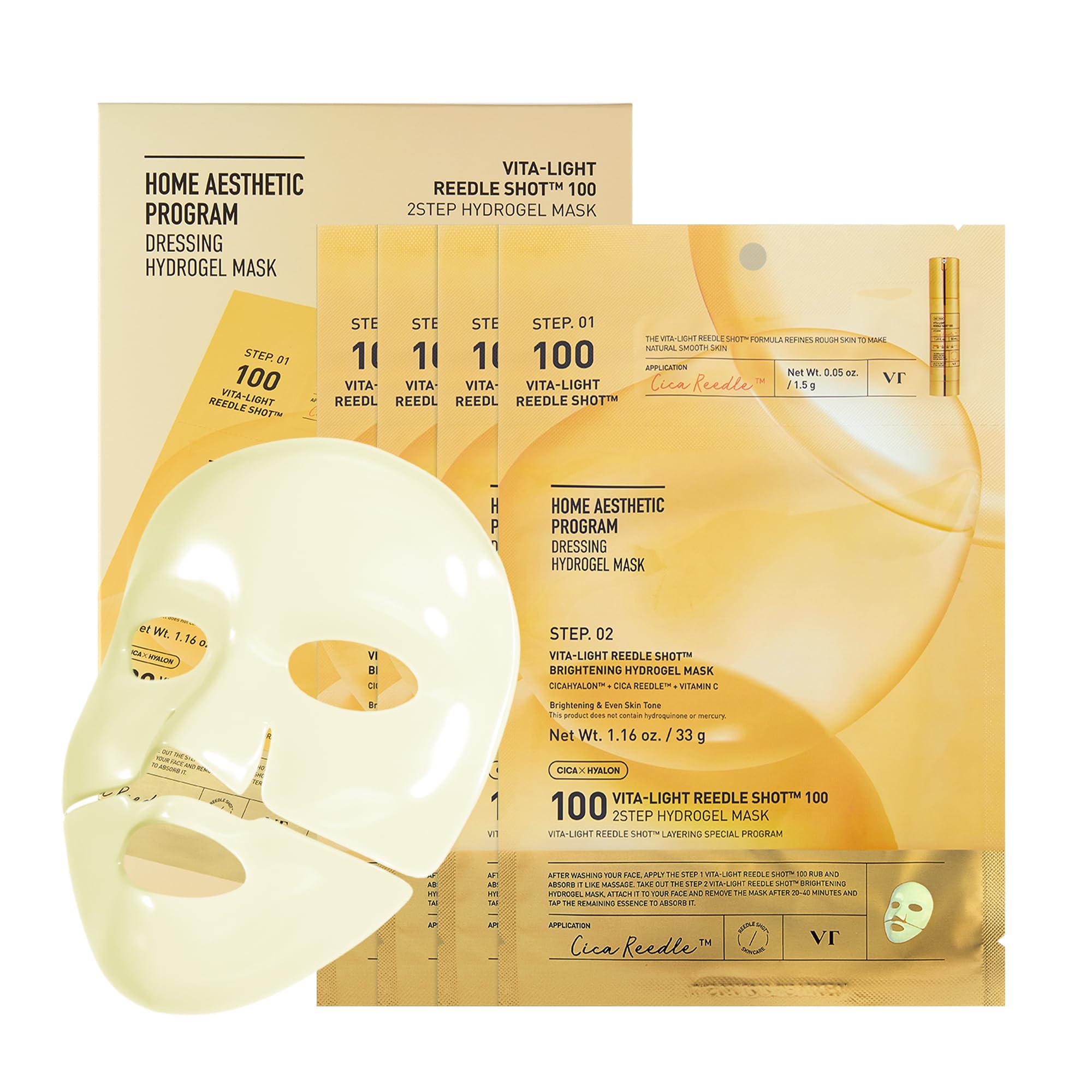VT COSMETICS PDRN Hydrogel Mask, 4ea - VT COSMETICS