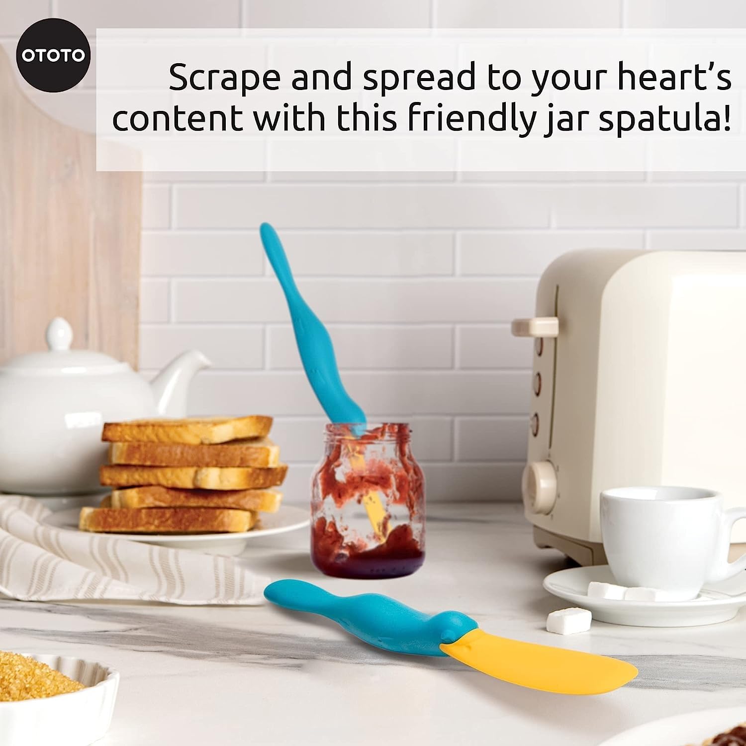 OTOTO Splatypus Jar Spatula for Scooping and Scraping - Unique Fun Coo - View 3