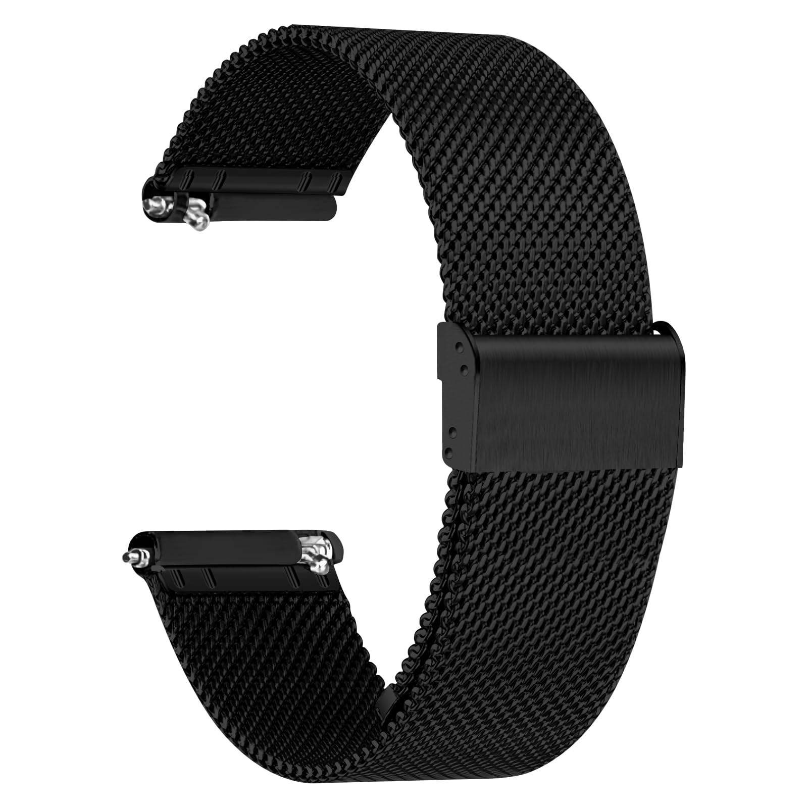 TStrap Mesh Watch Band Metal - Black Quick Release Watch Bands - Product Imagery