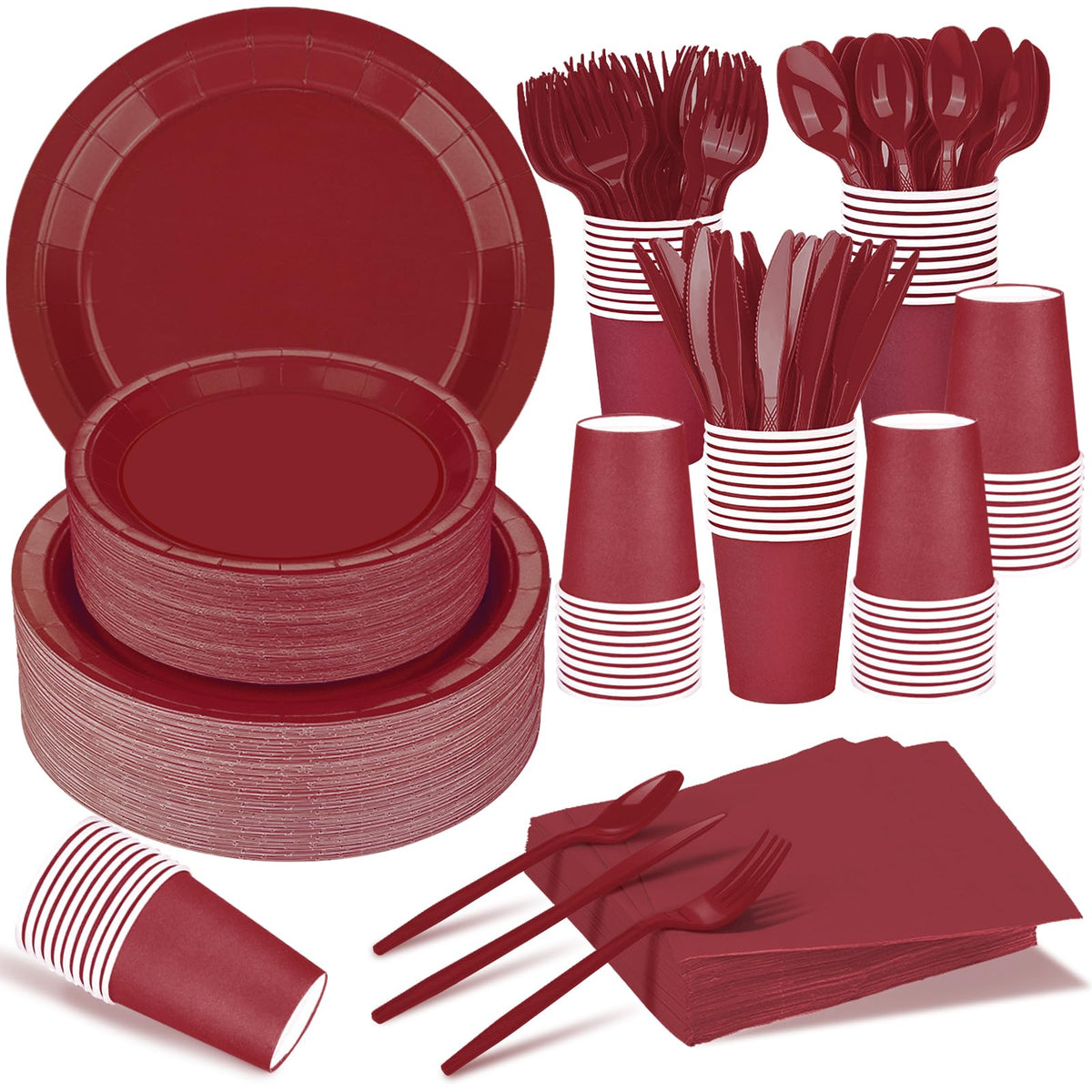 228PCS Navy Blue Party Supplies Set for 30 Guests Paper - TWOWYHI Official Imagery - 8