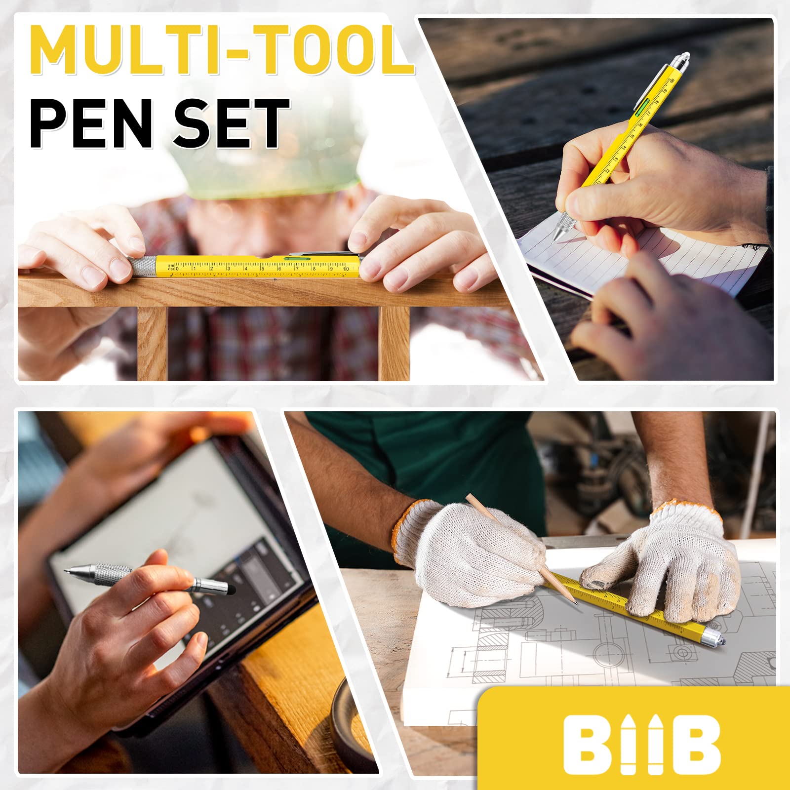 BIIB Gifts for Men 9-in-1 Multitool Pen, Stocking Stuffers for Me - BIIB Official Product View 3