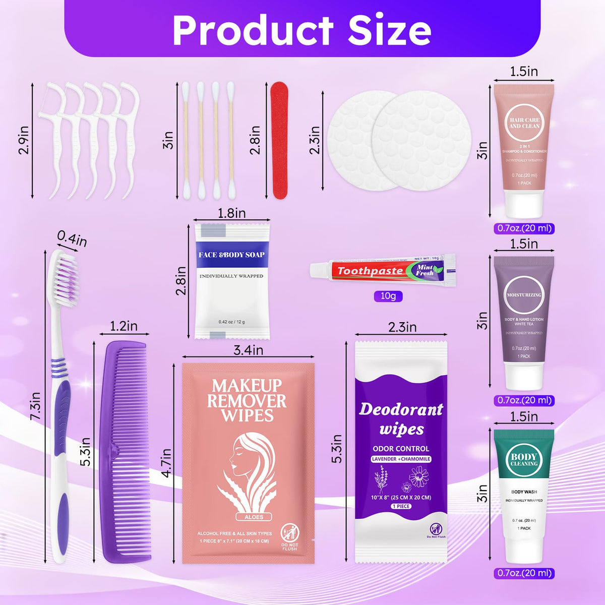 Travel Size Toiletries Hygiene Kits for Homeless in Bulk - Zhjianup Official Imagery - 3