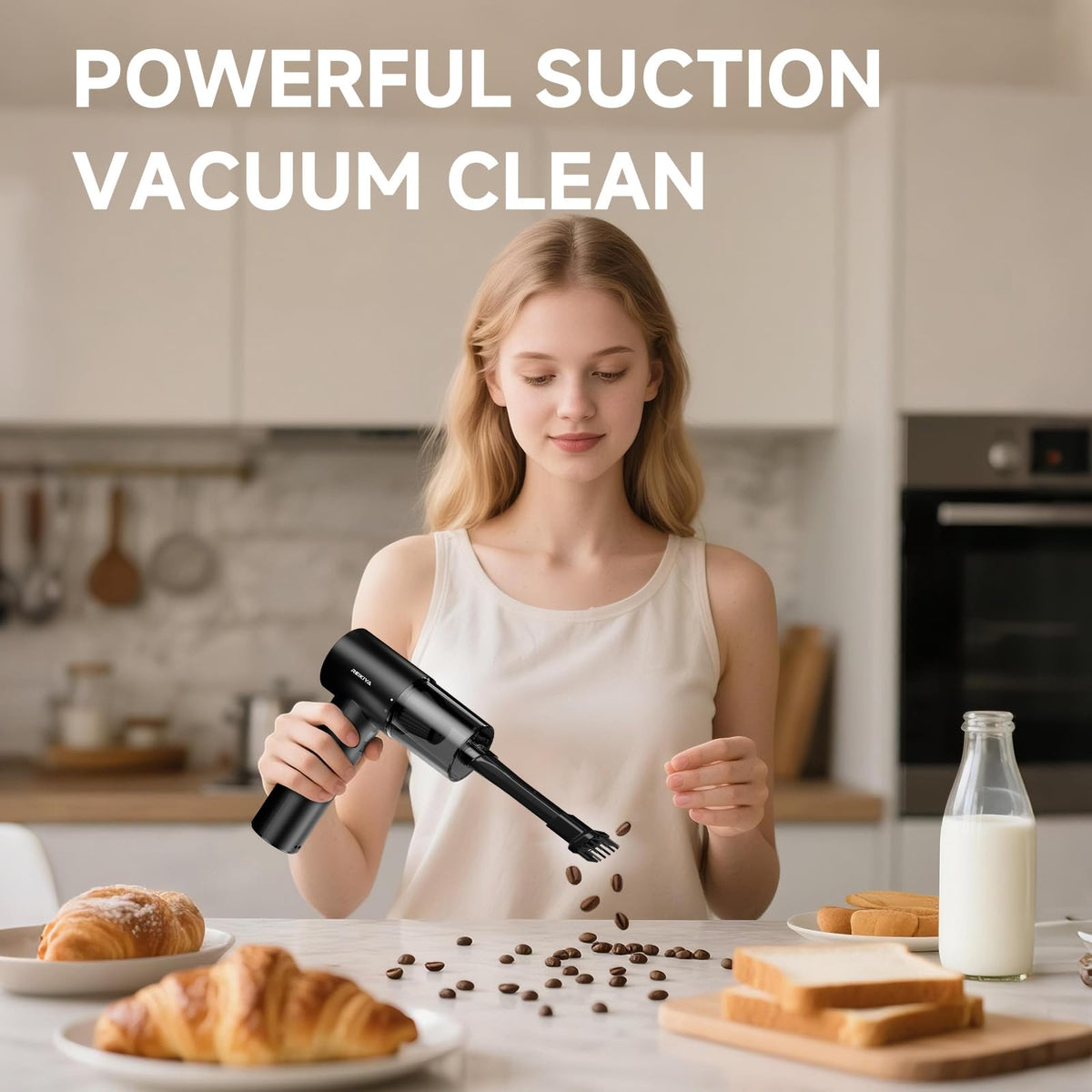 Computer Keyboard Cleaner Portable Vacuum and Compressed Air - REIKIYA Official Imagery - 3