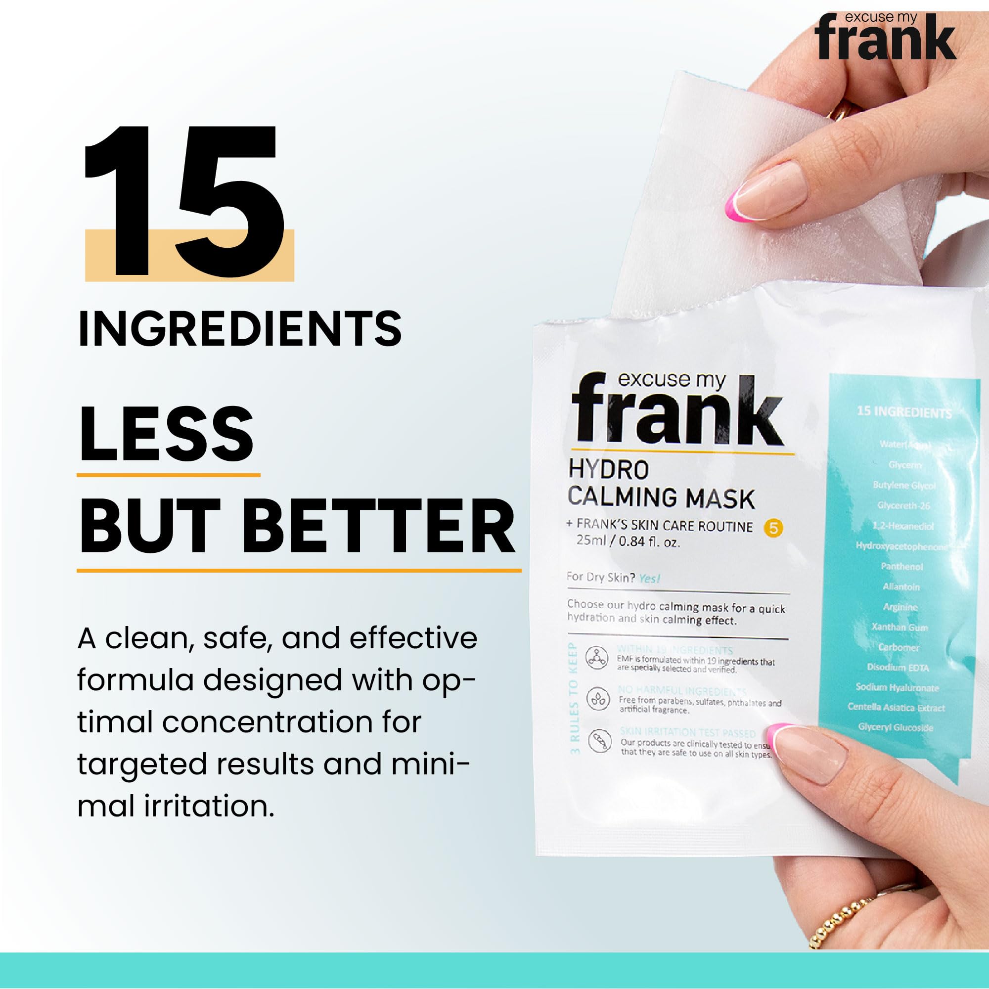 Hydro Calming Sheet Mask Korean Skincare for Hydration &amp; - Excuse My Frank