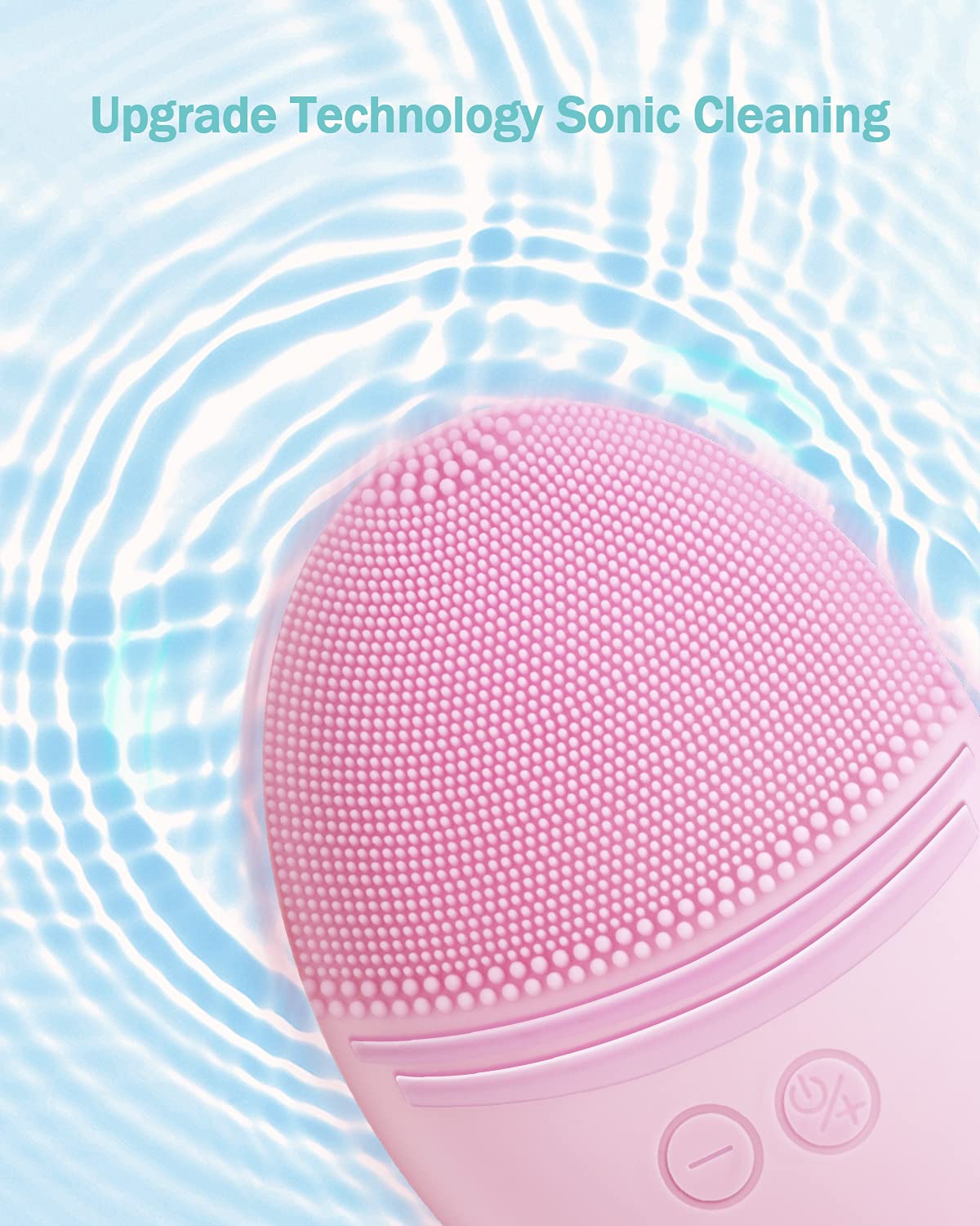 EZBASICS Silicone Facial Cleansing Brush IPX7 Waterproof - EZBASICS Official Imagery - 3