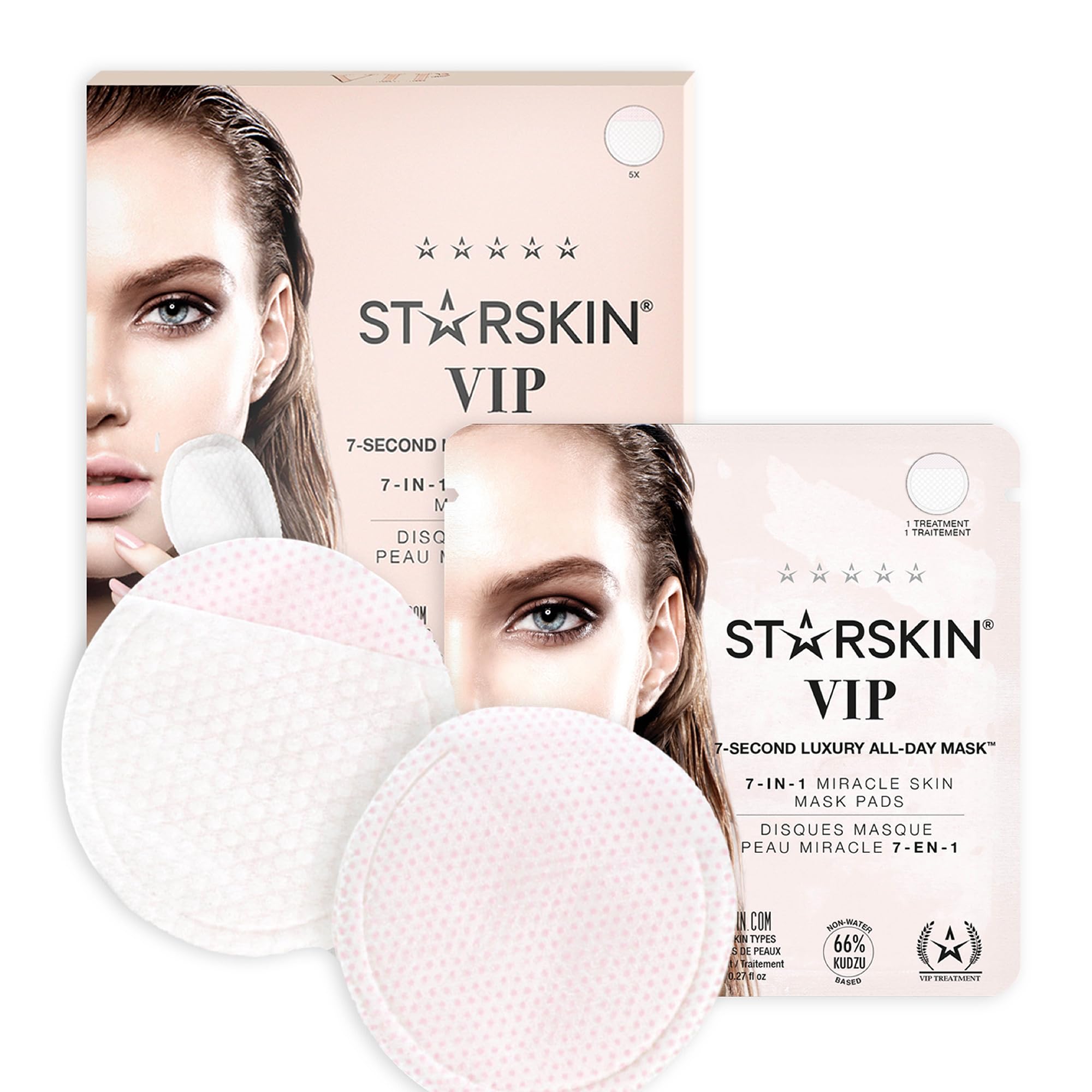 STARSKIN 7 Seconds All-Day Mask 5 Pads, 7-in-1 Facial Korean - STARSKIN