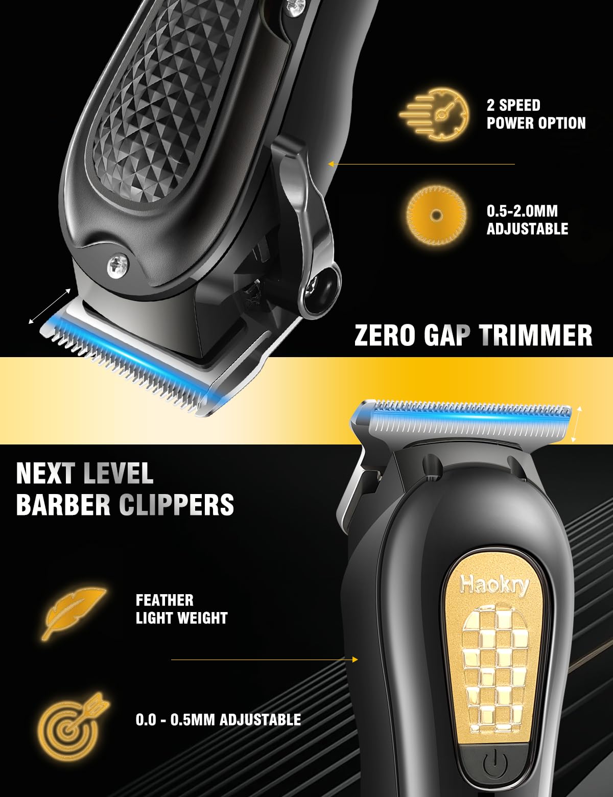 Haokry Hair Clippers Trimmer for Men Professional Barber - Haokry Official Imagery - 3
