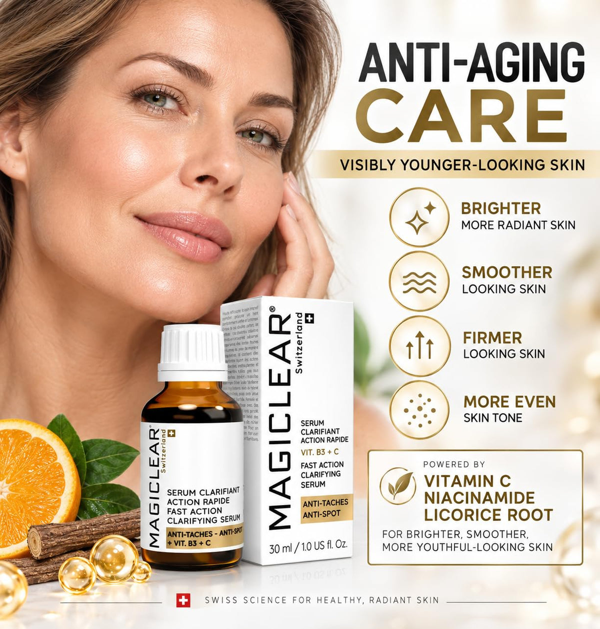 Luxury Swiss Dark Spot Remover for Face Body Serum Cream gel - MAGICLEAR Official Imagery - 6