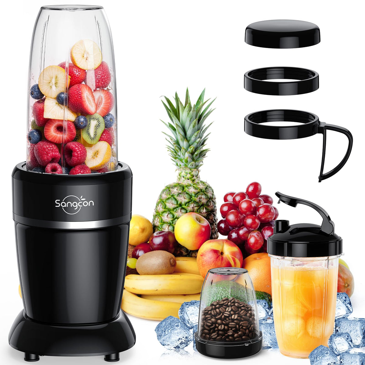 Sangcon 1000W Powerful Personal Smoothies Blender Frozen - sangcon Official Imagery - 2