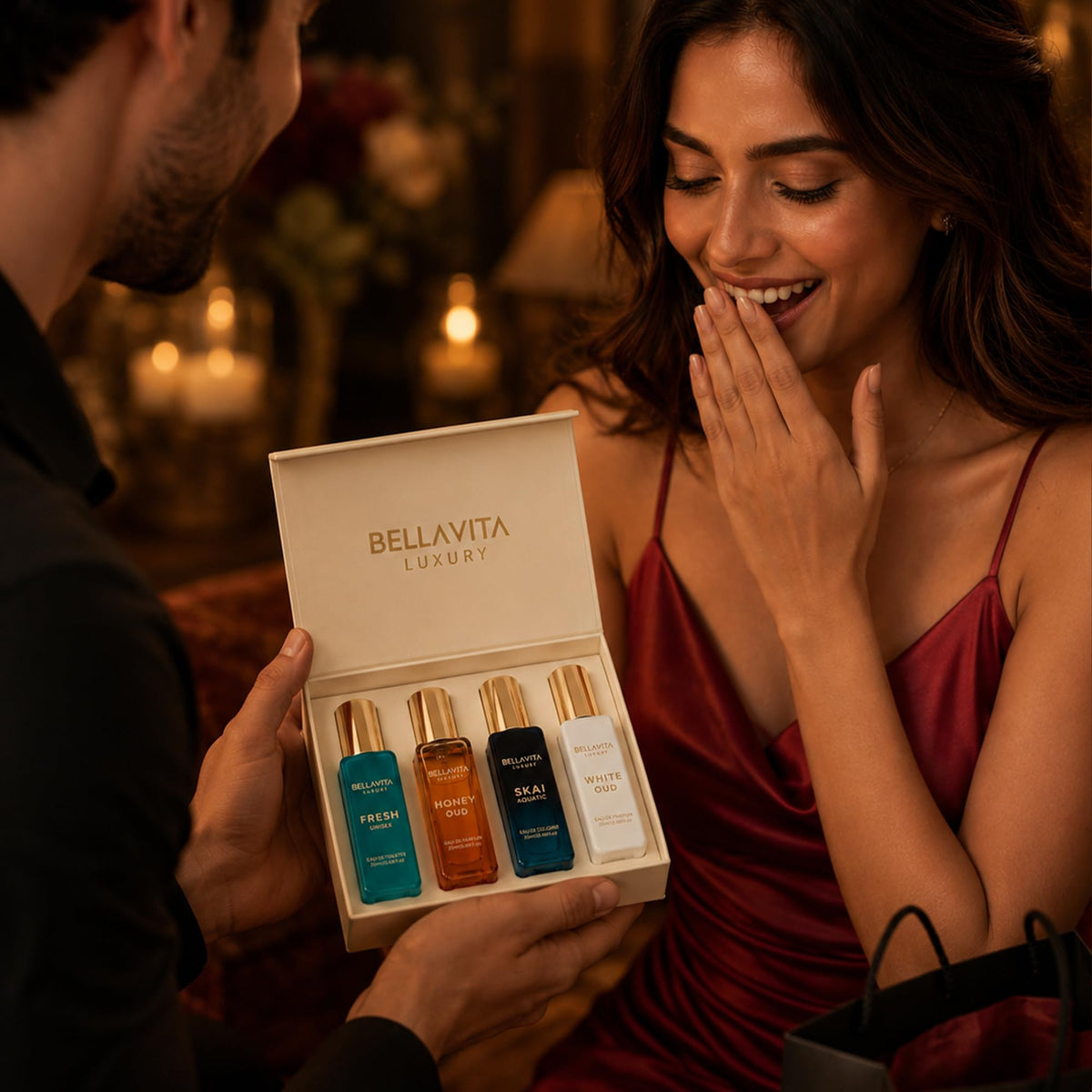 Bellavita Luxury Unisex Perfume Gift Set with Honey White - Bella Vita Luxury Official Imagery - 4