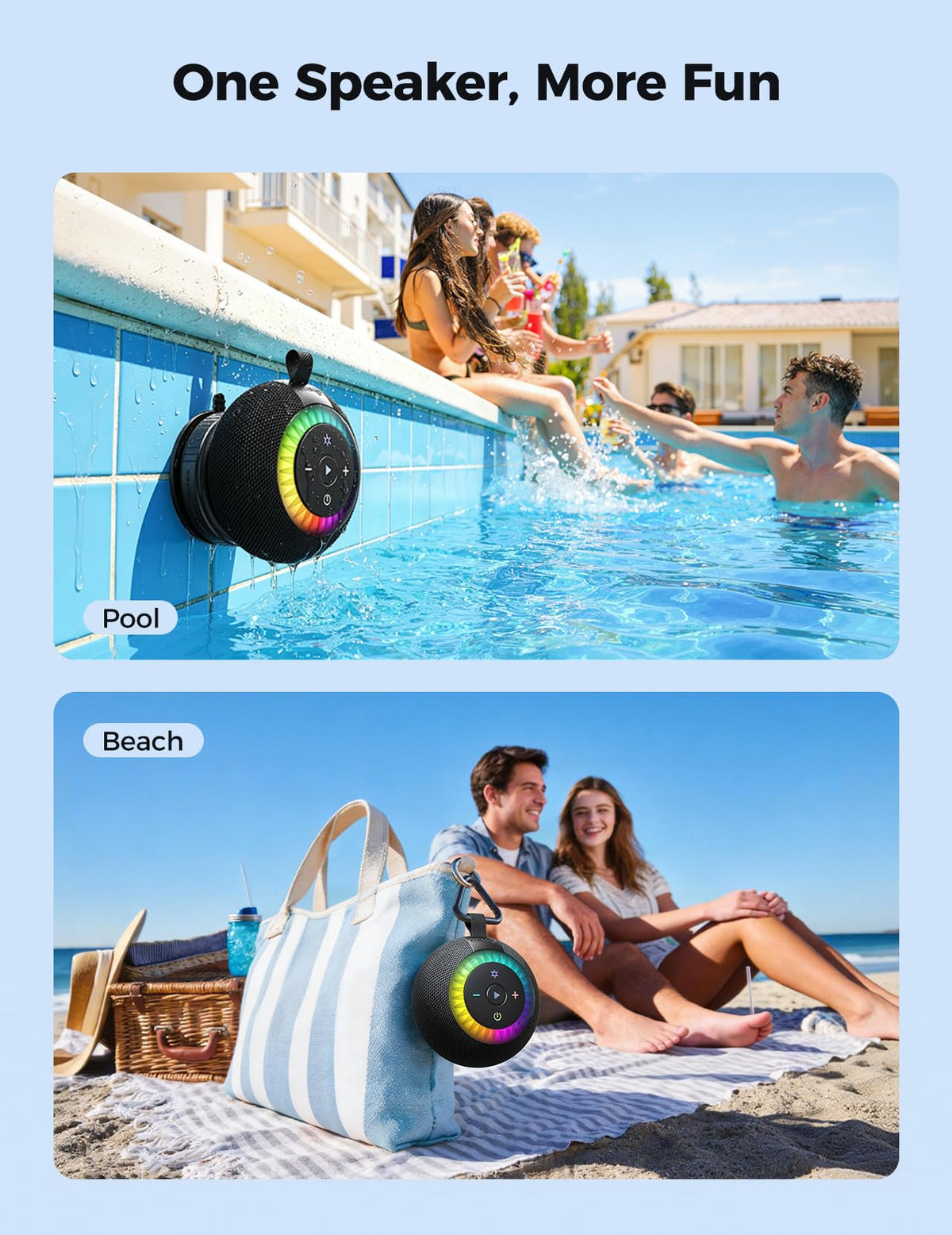 Bluetooth Shower Speaker IPX7 Waterproof Removable Suction - dbsono Official Imagery - 5