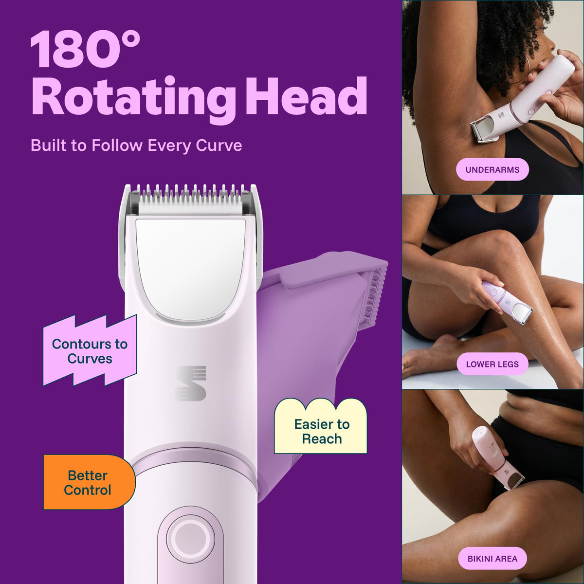 SpinDuo 2 in 1 Electric Bikini Trimmer for Women 180 - LADYSPOT Official Imagery - 3